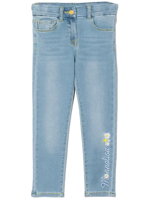 Monnalisa jeans slim con motivo Piolín de strass