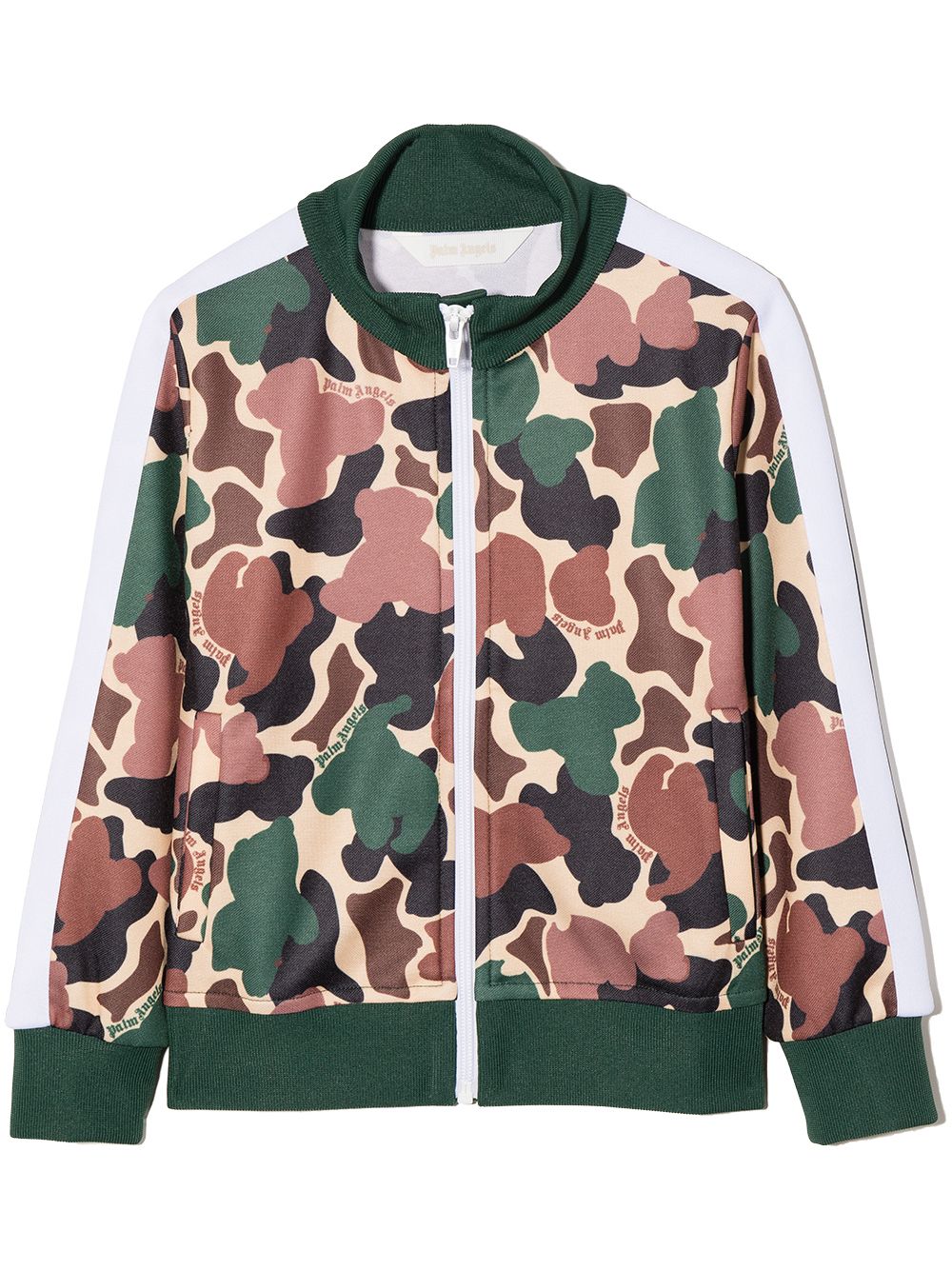 Palm Angels Camouflage-print Track Jacket In Neutrals