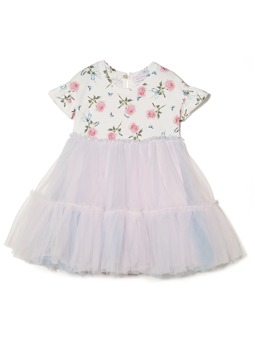 

Monnalisa vestido acampanado con estampado floral - Blanco