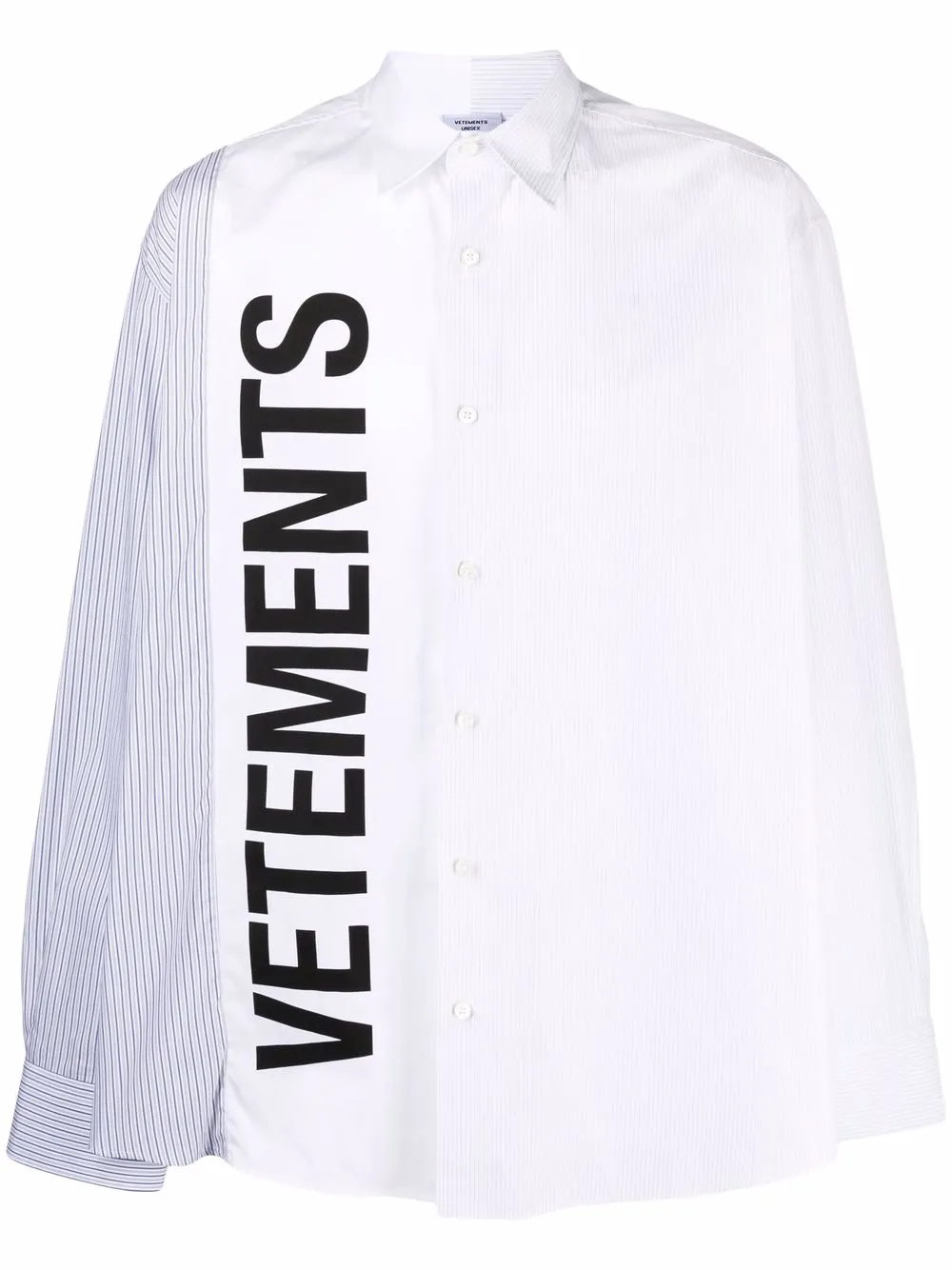 

VETEMENTS mix print shirt - White