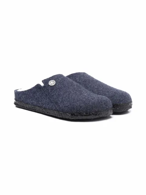 Birkenstock Kids Slipper de pelos com logo