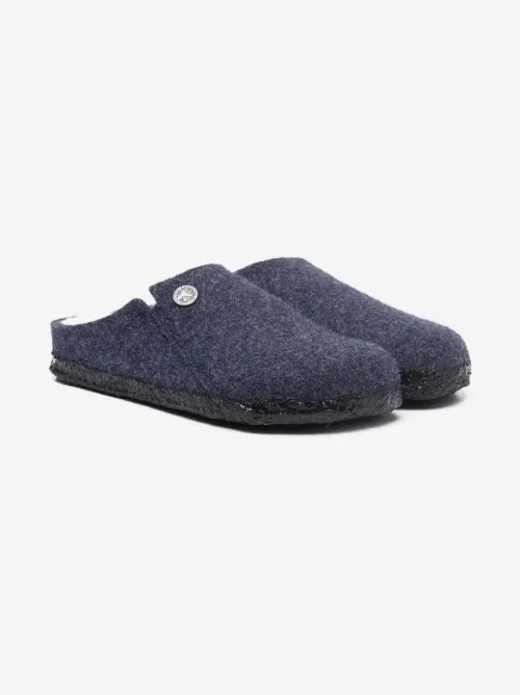 Birkenstock Kids chaussons en peau lainée à boutons logo