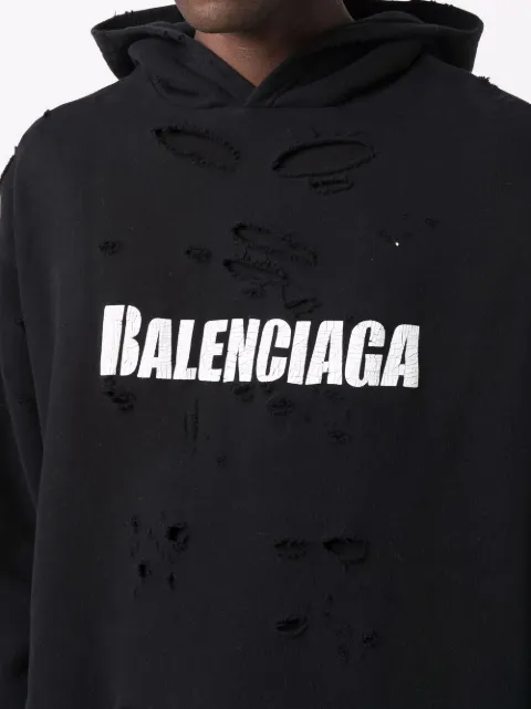 balenciaga black and white logo sweatshirt