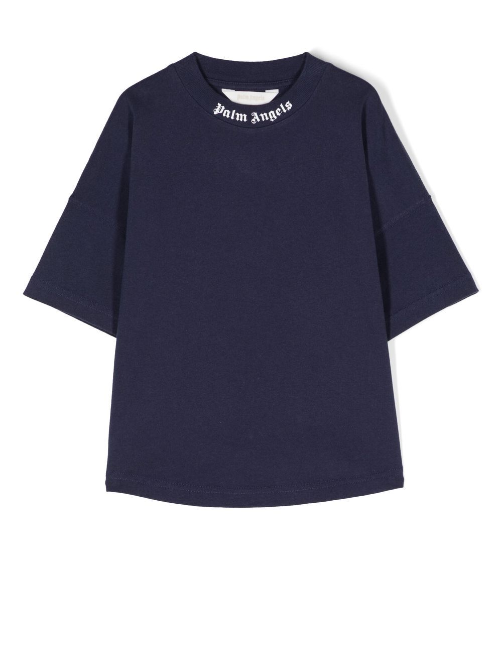 Logo Cotton T Shirt in Blue - Palm Angels
