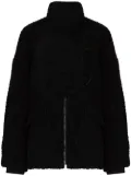 GANNI asymmetric boucle buttoned jacket - Black