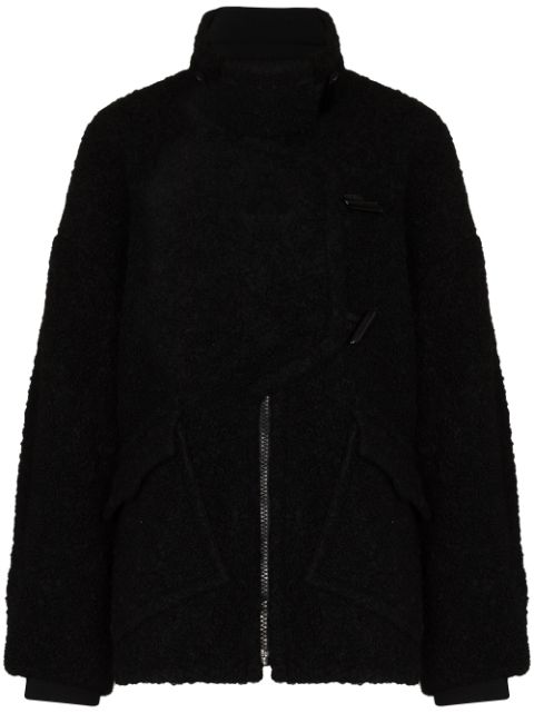 GANNI asymmetric boucle buttoned jacket Women