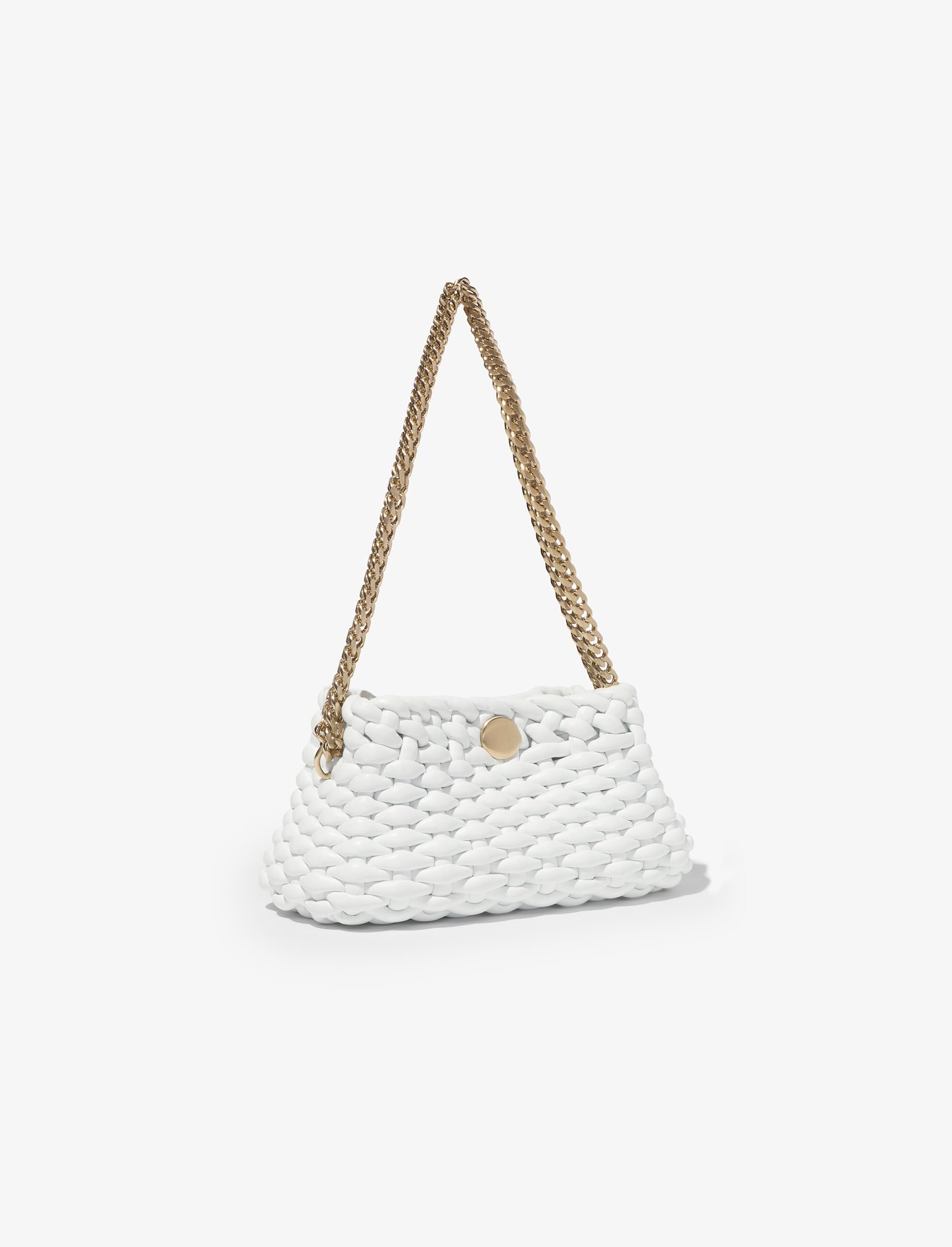 Small Woven Leather Chain Tobo Bag #2