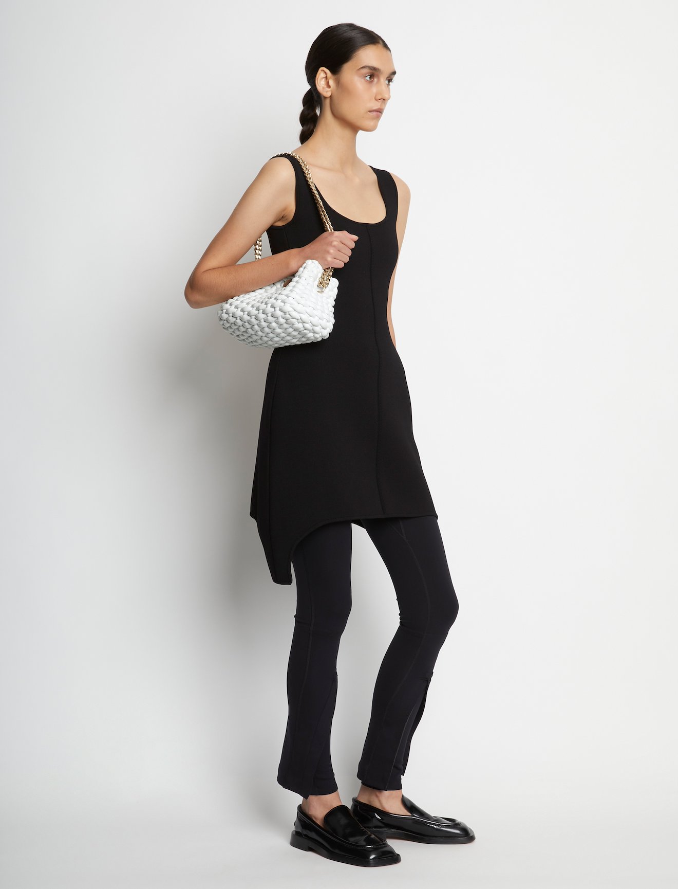 Small Woven Leather Chain Tobo Bag #11