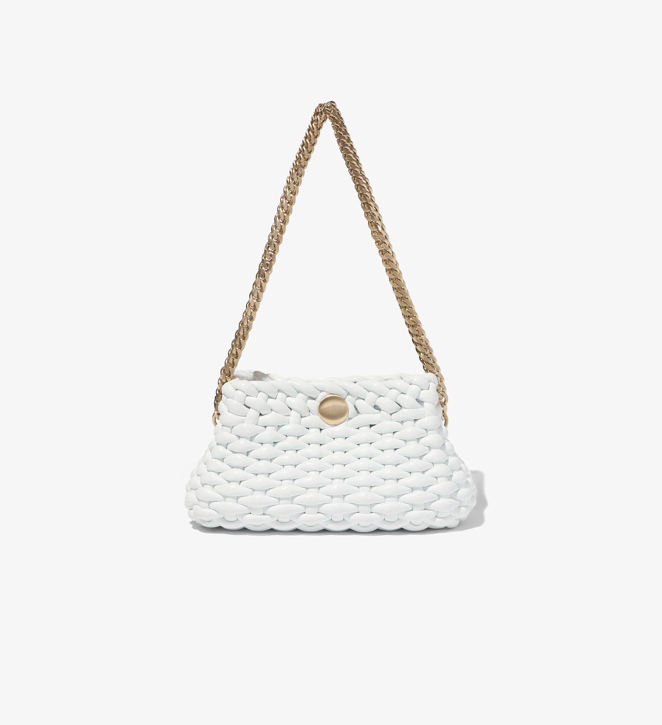 Small Woven Leather Chain Tobo Bag #1