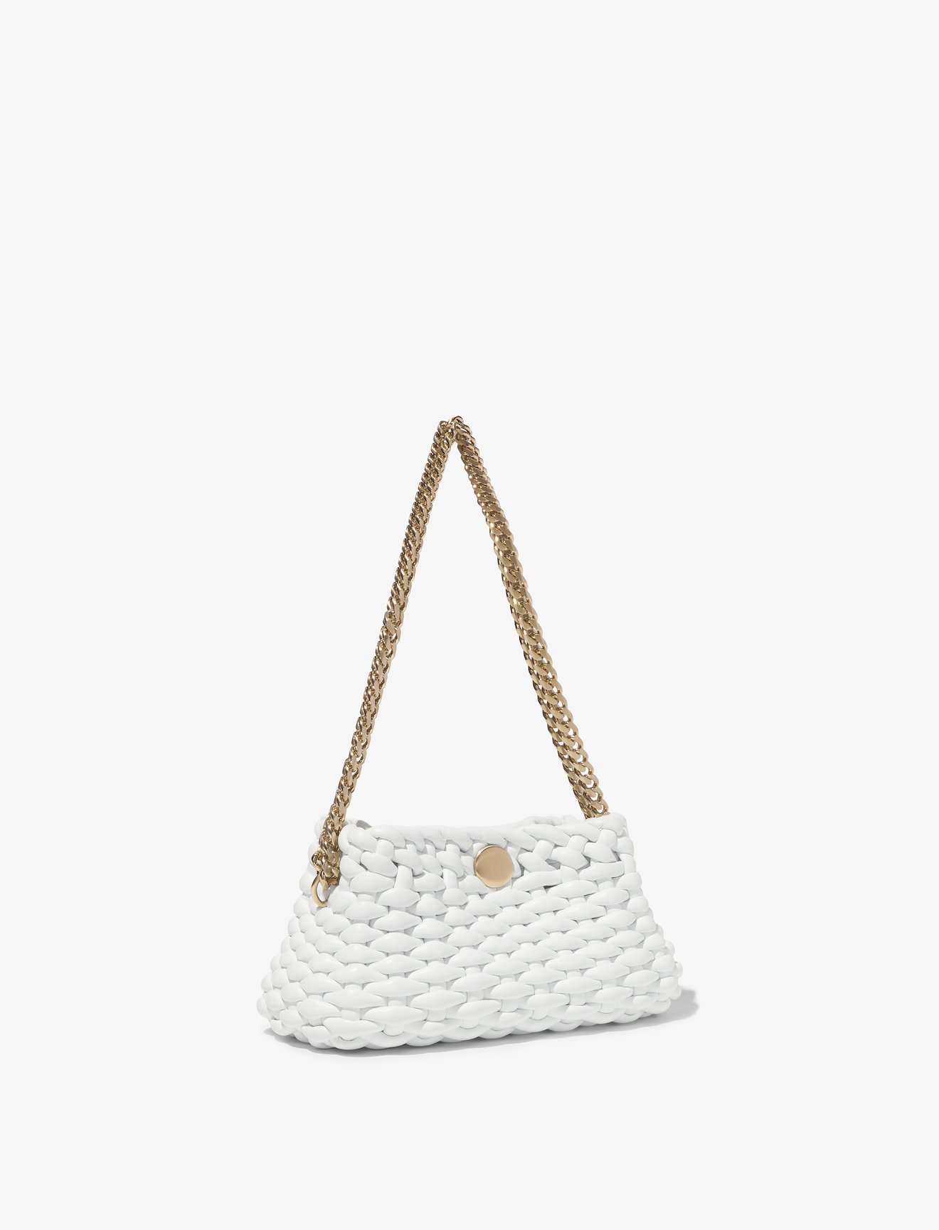 Small Woven Leather Chain Tobo Bag #3