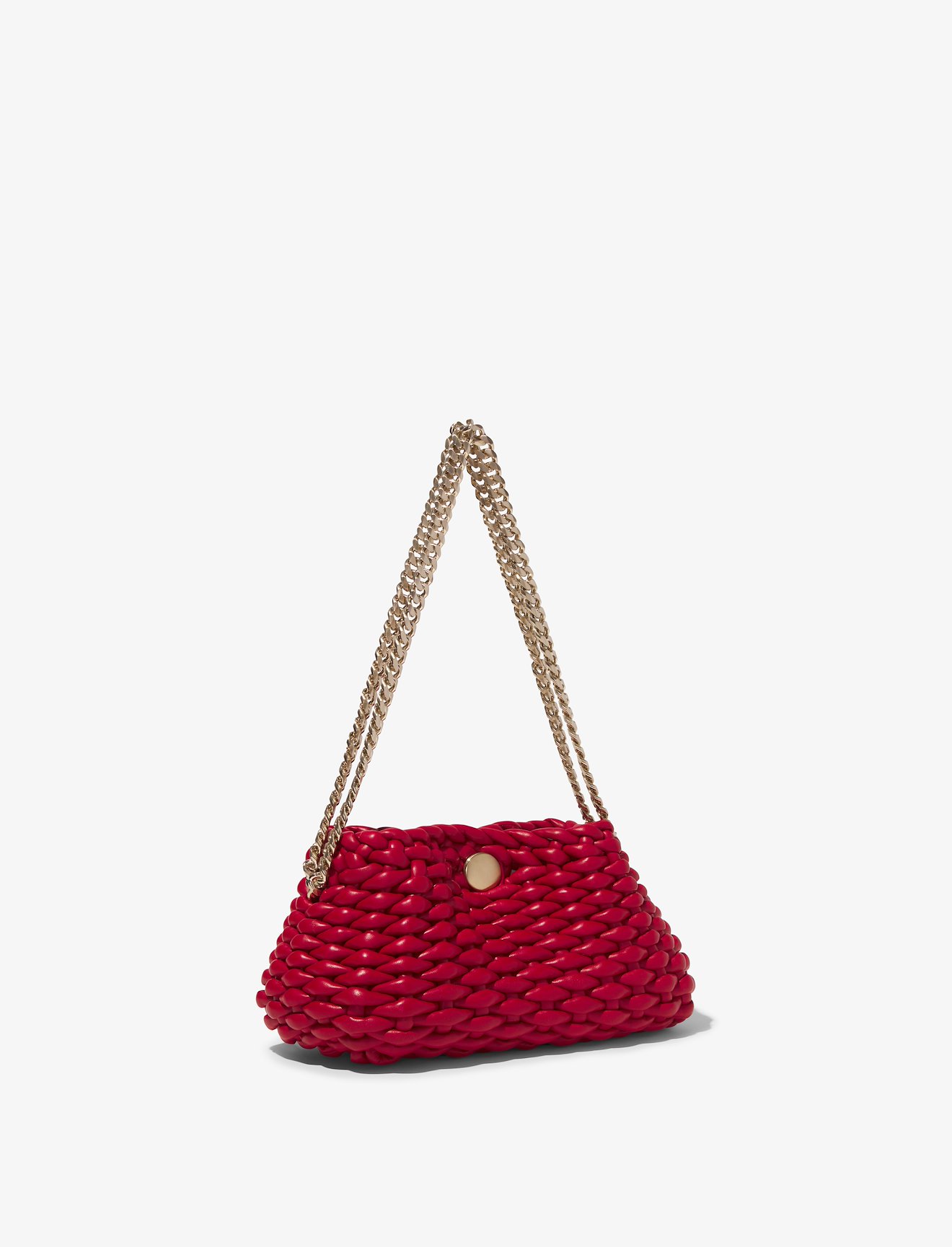 Small Woven Leather Chain Tobo Bag #1