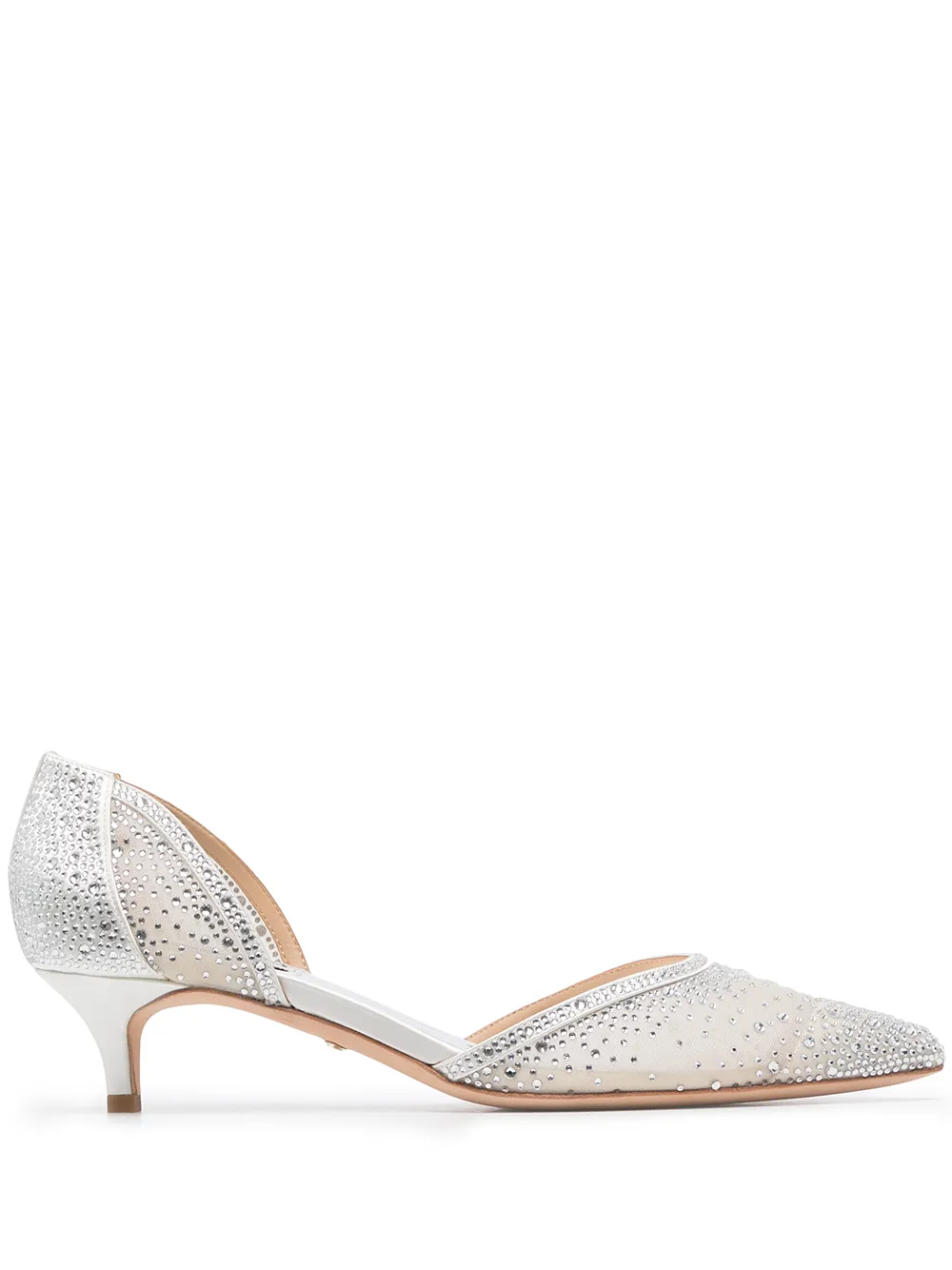 Badgley Mischka Madelyn mesh-detail pumps