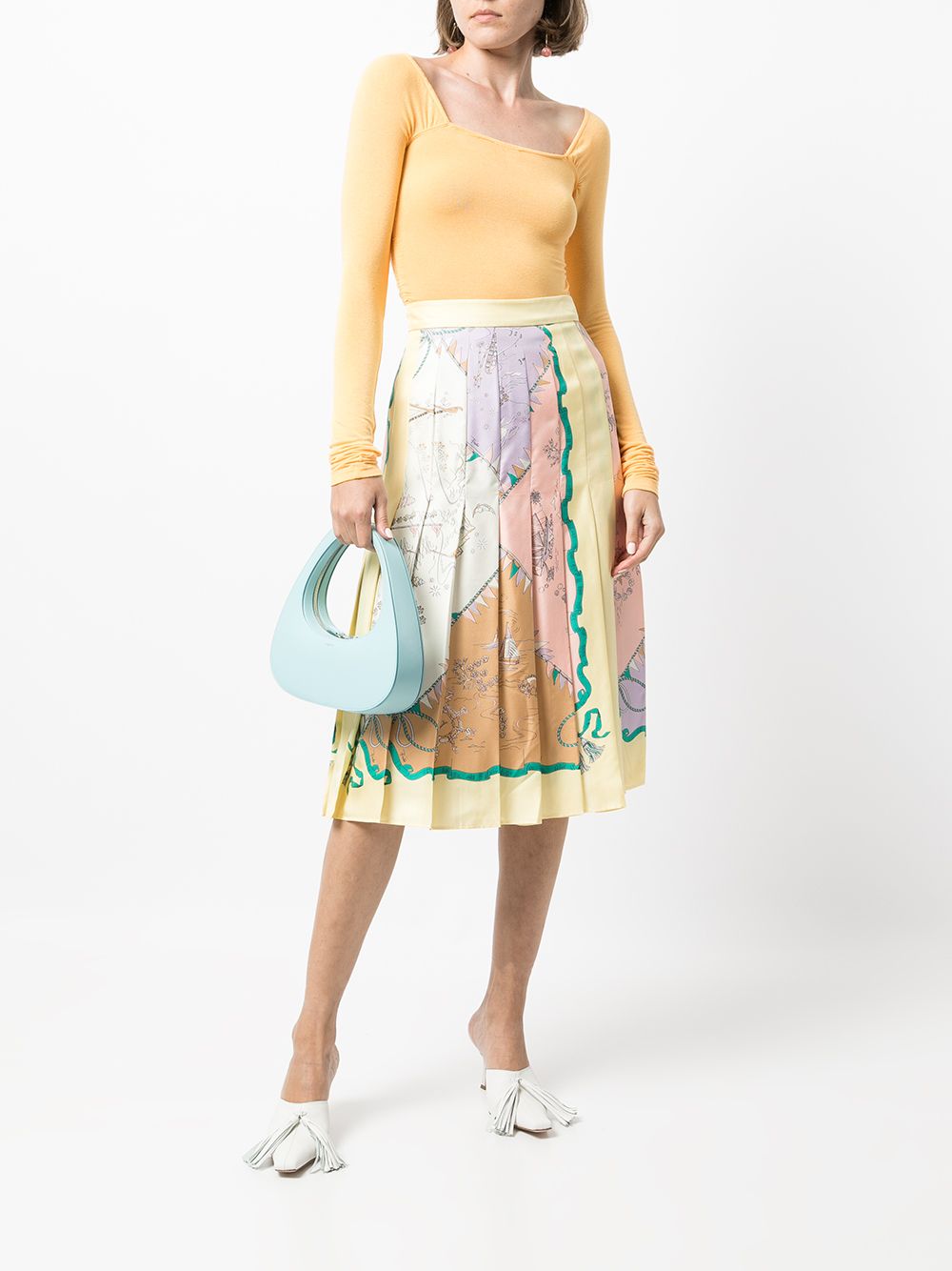 фото Emilio pucci плиссированная юбка с графичным принтом
