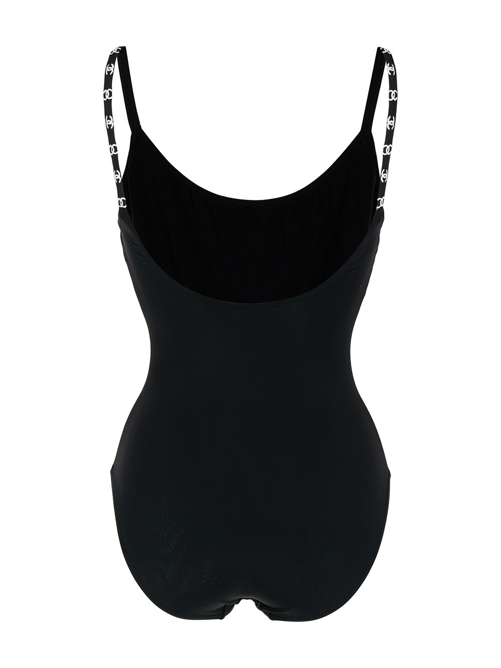 Pre-owned Chanel 1990s Cc Logo-trim Swimsuit In Black