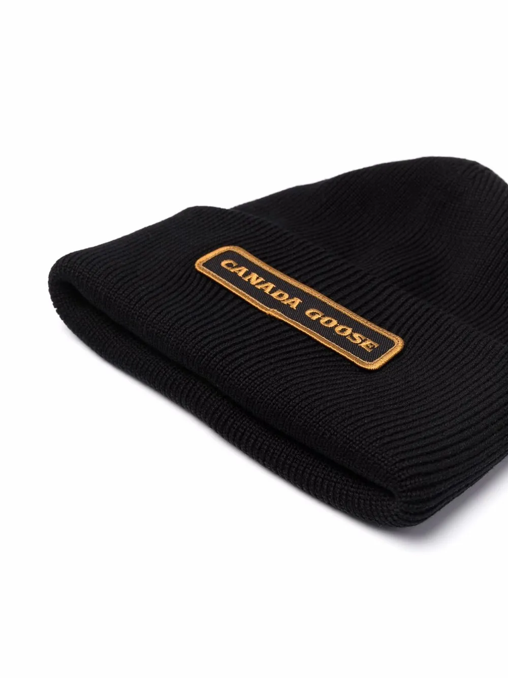 Image 2 of Canada Goose logo-patch ribbed-knit beanie