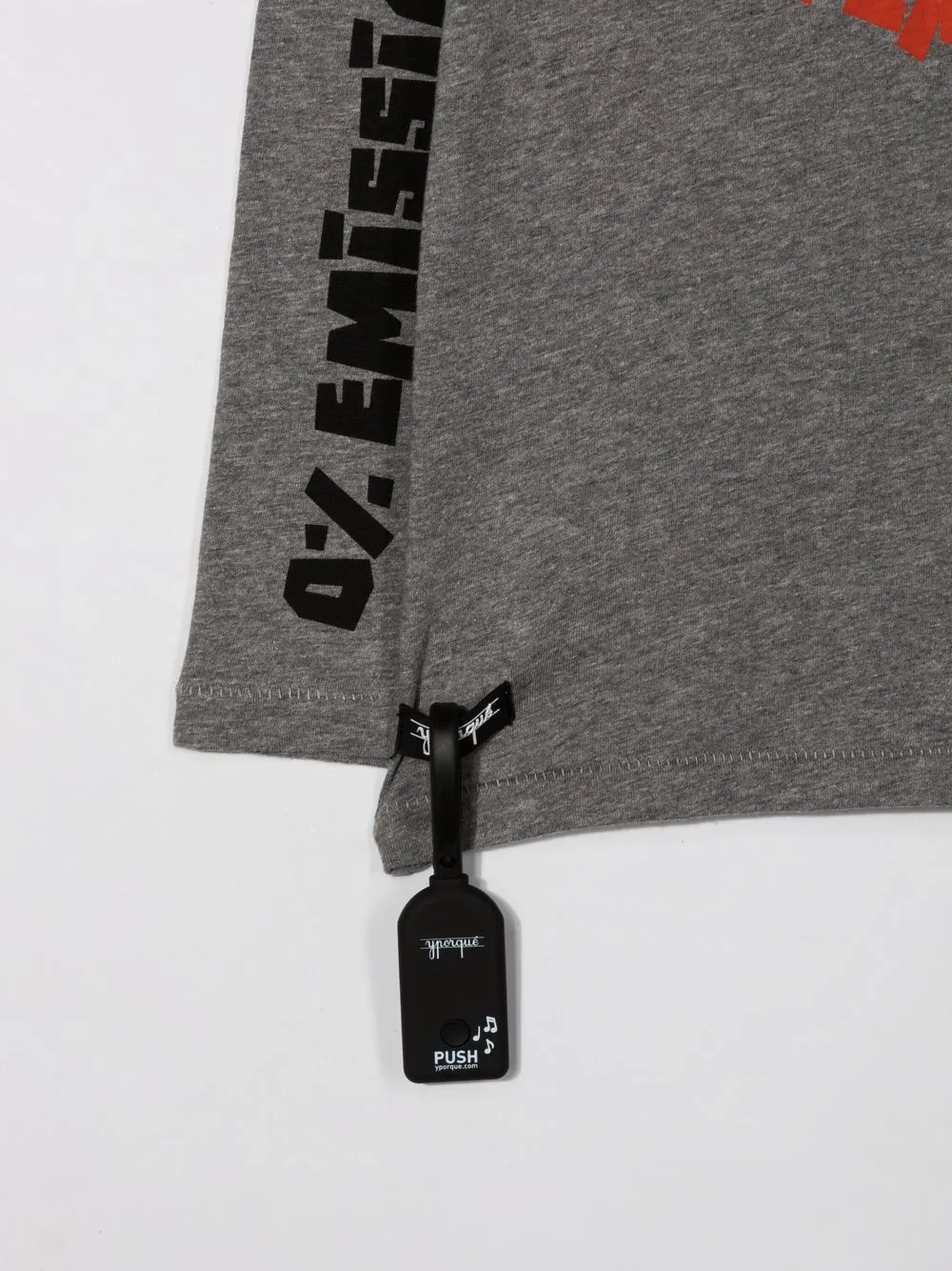 Yporqué Graphic Print Long-sleeve Top In Grey