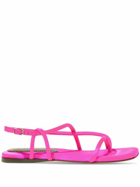 Proenza Schouler satin-effect strappy flat sandals Women