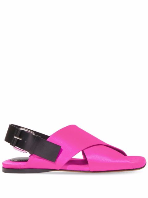 Proenza Schouler square crossover strap sandals Women