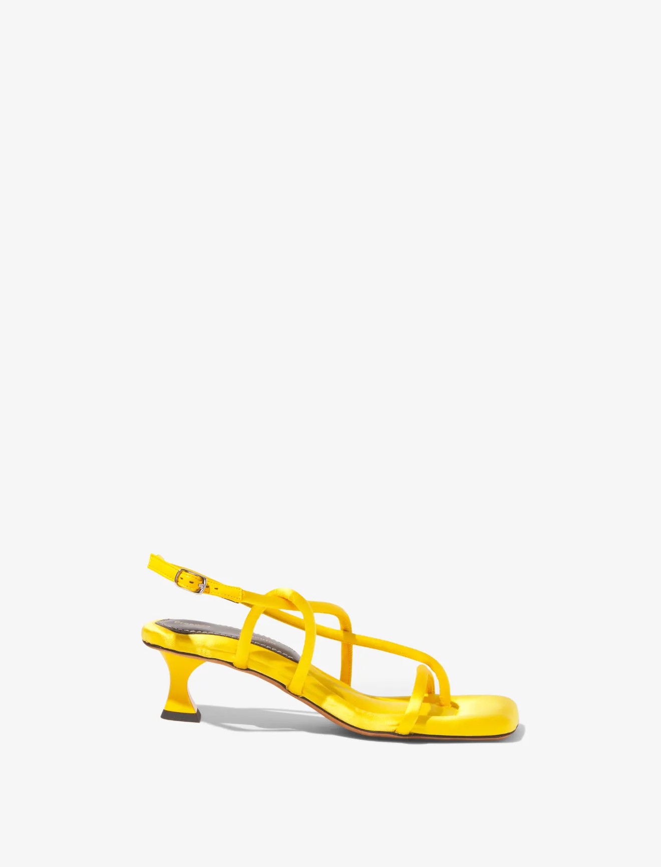 yellow square toe sandals