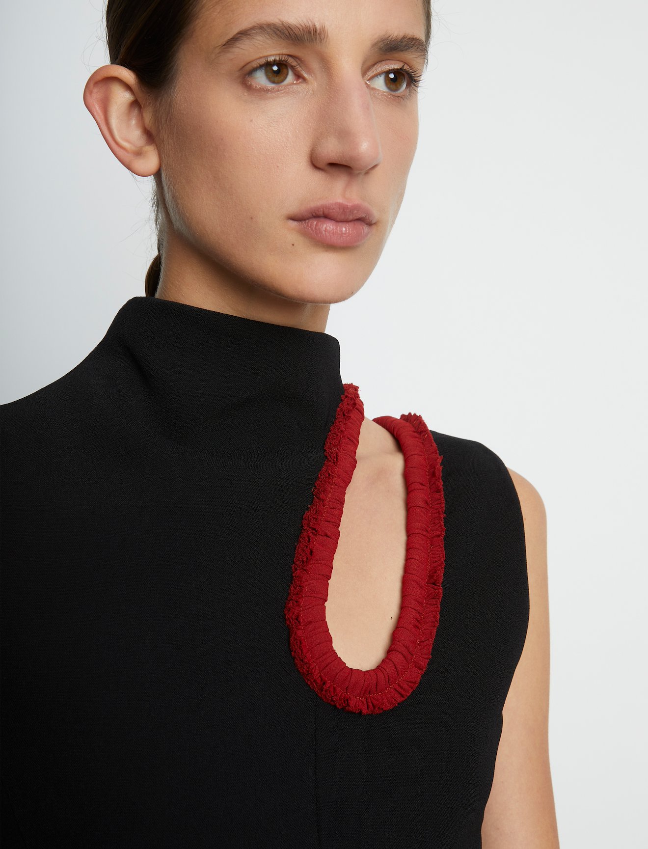 Bi-Stretch Crepe Cut Out Shell #4