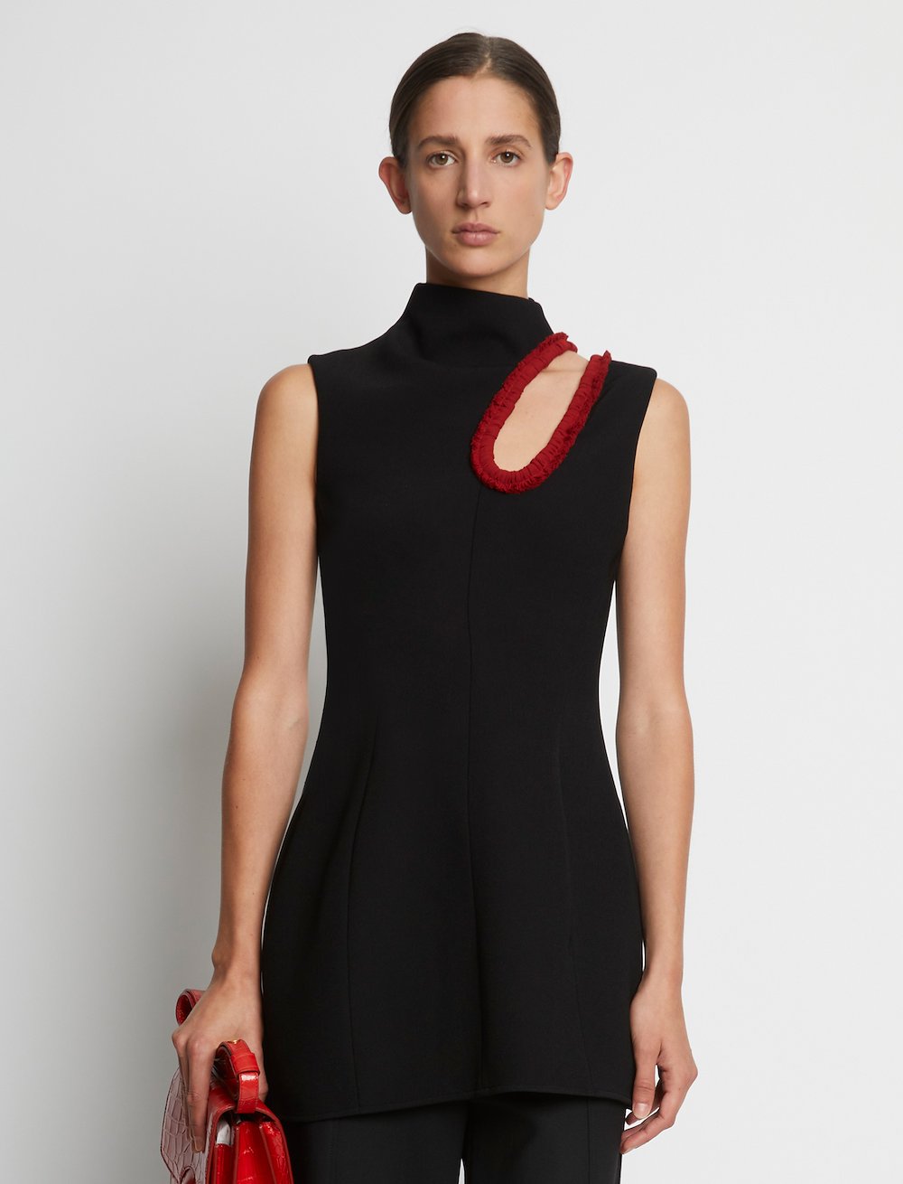 Proenza Schouler Womens Cutout Front Tank Top Black 10 Proenza Schouler Womens Cutout Front Tank Top Black 10