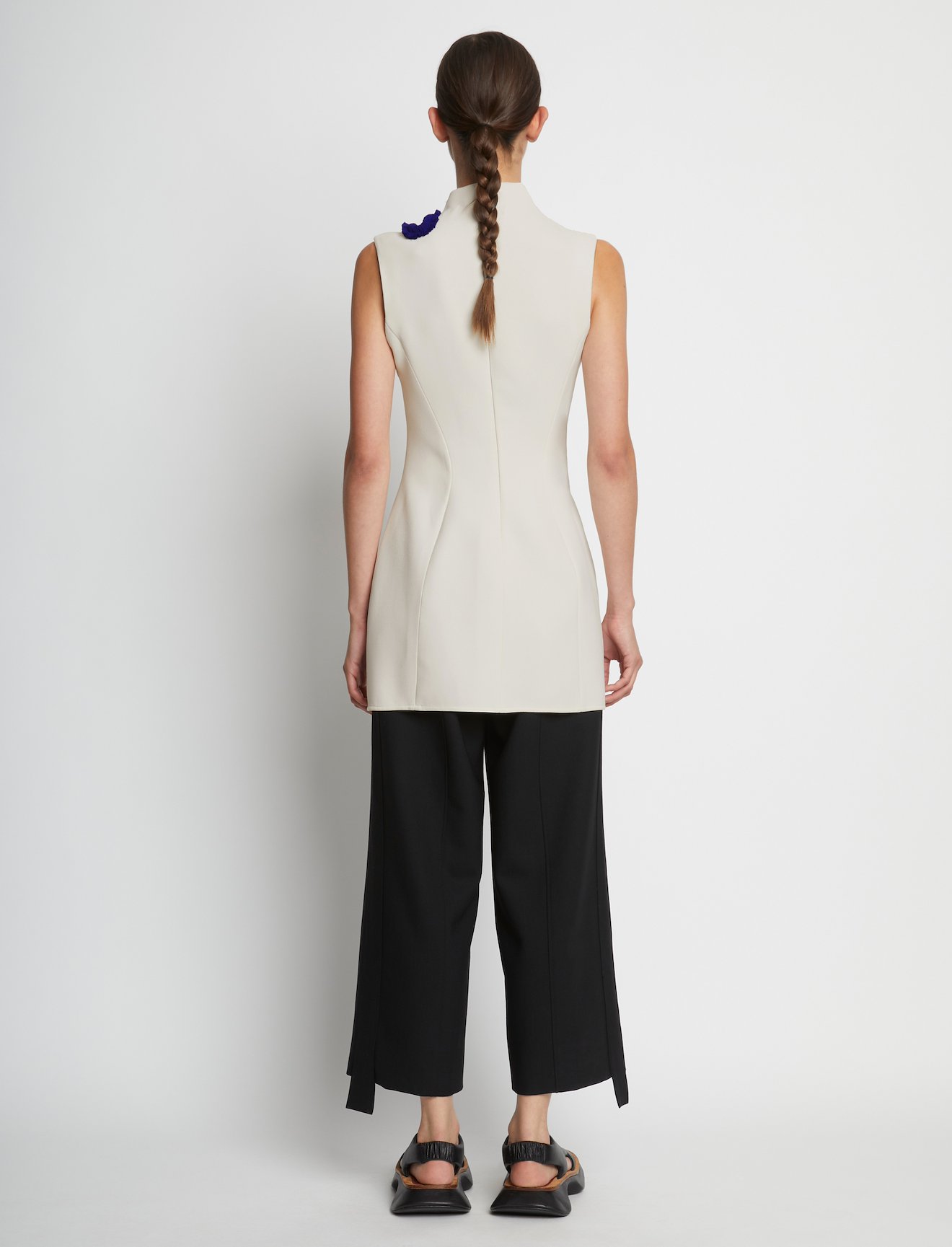 Bi-Stretch Crepe Cut Out Shell #3