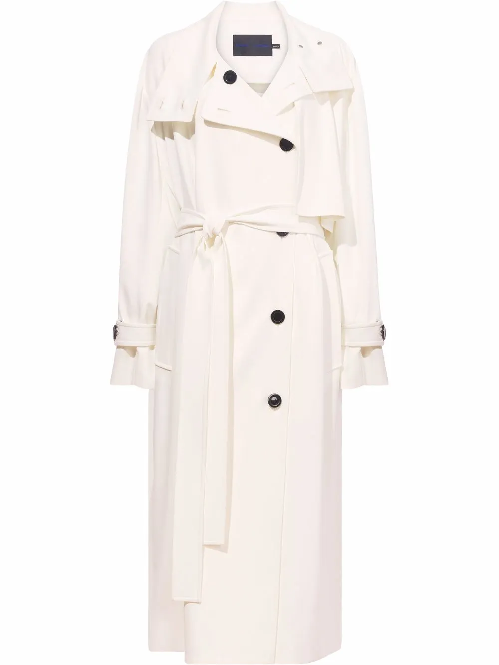 

Proenza Schouler gabardina con botones laterales - Blanco