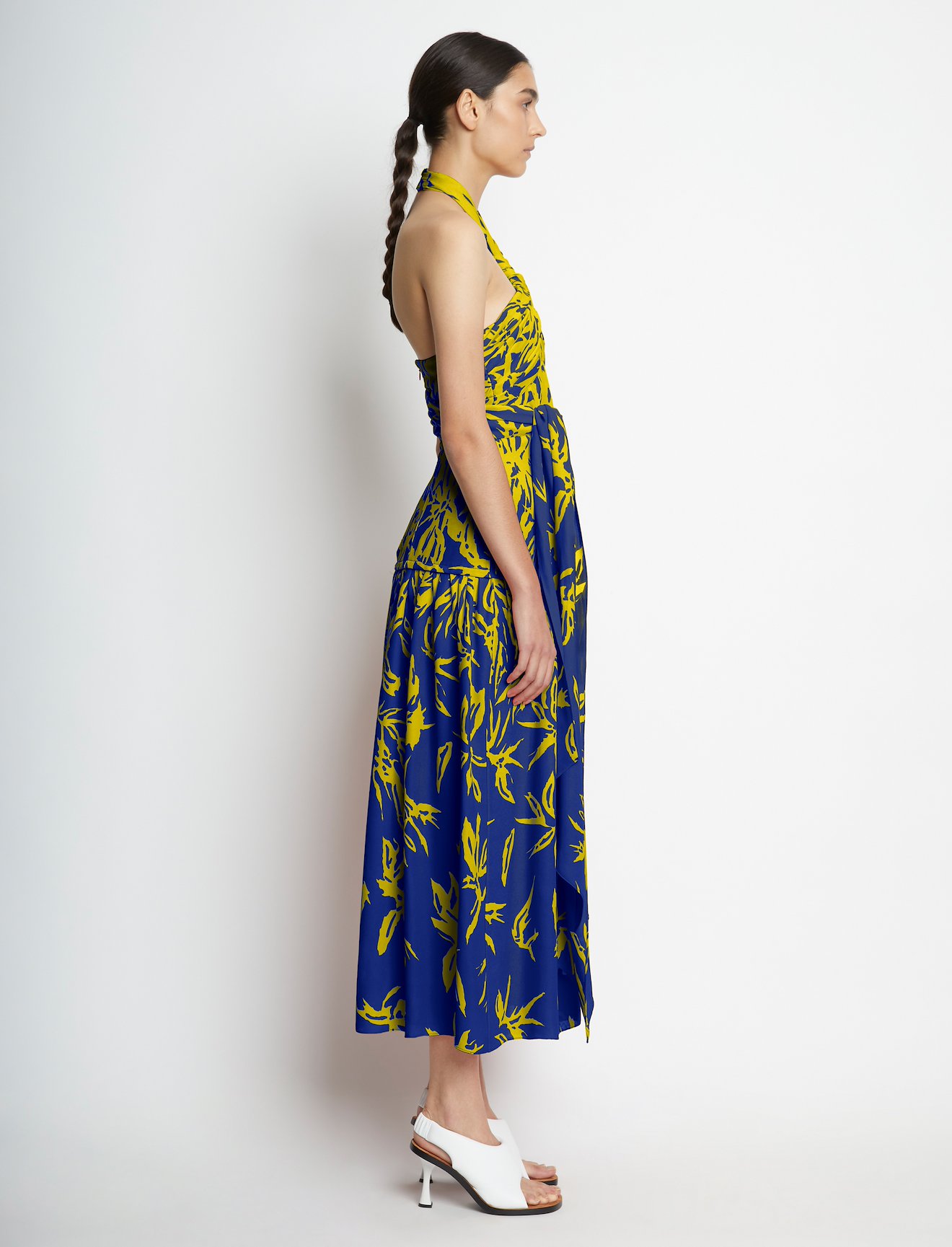 Dégradé Floral Halter Dress #1