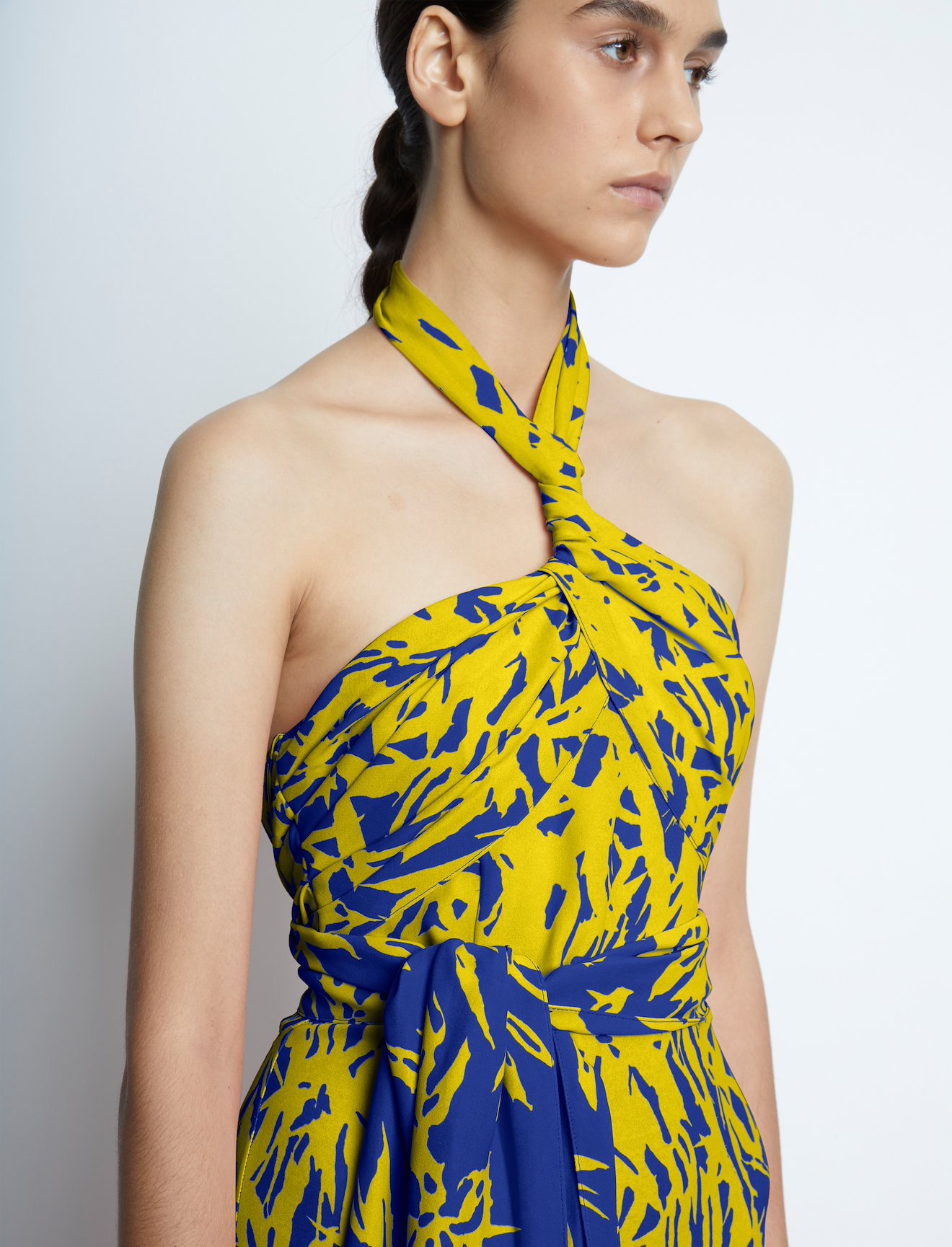 Dégradé Floral Halter Dress #3