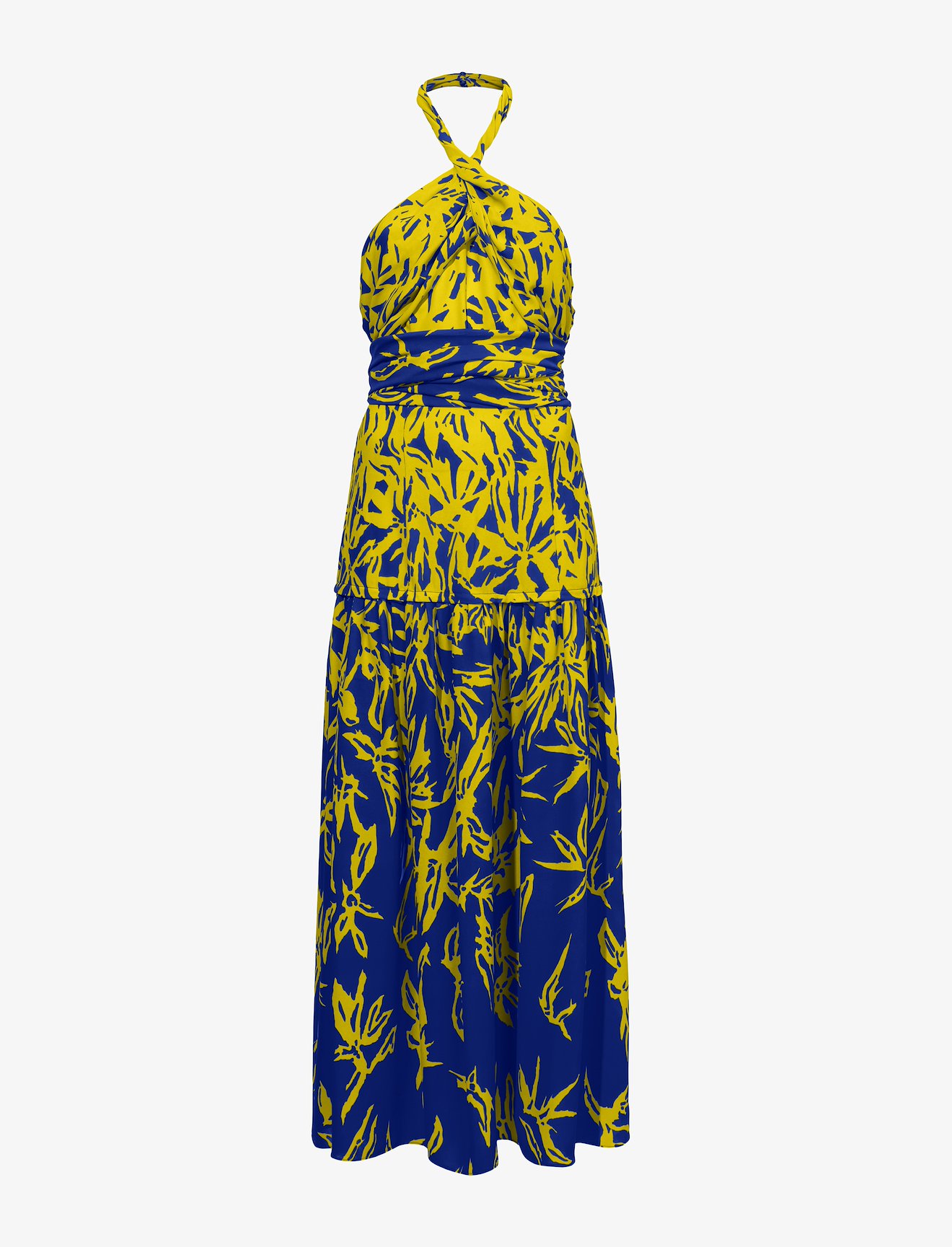 Dégradé Floral Halter Dress #4
