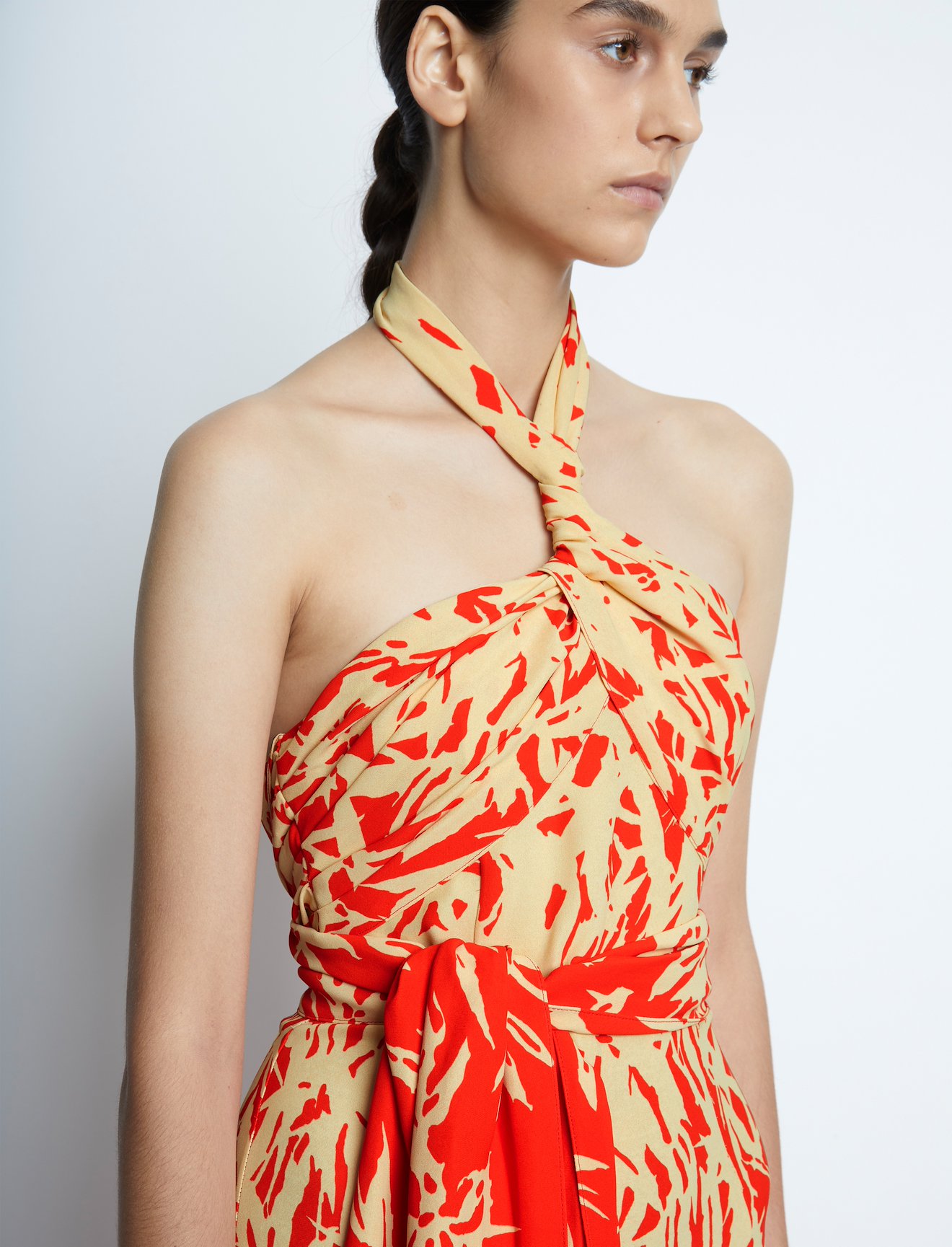 Dégradé Floral Halter Dress #3