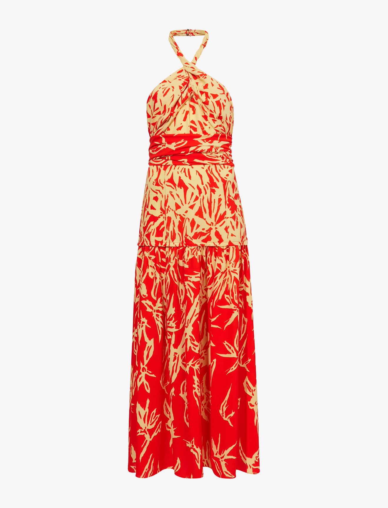 Dégradé Floral Halter Dress #4