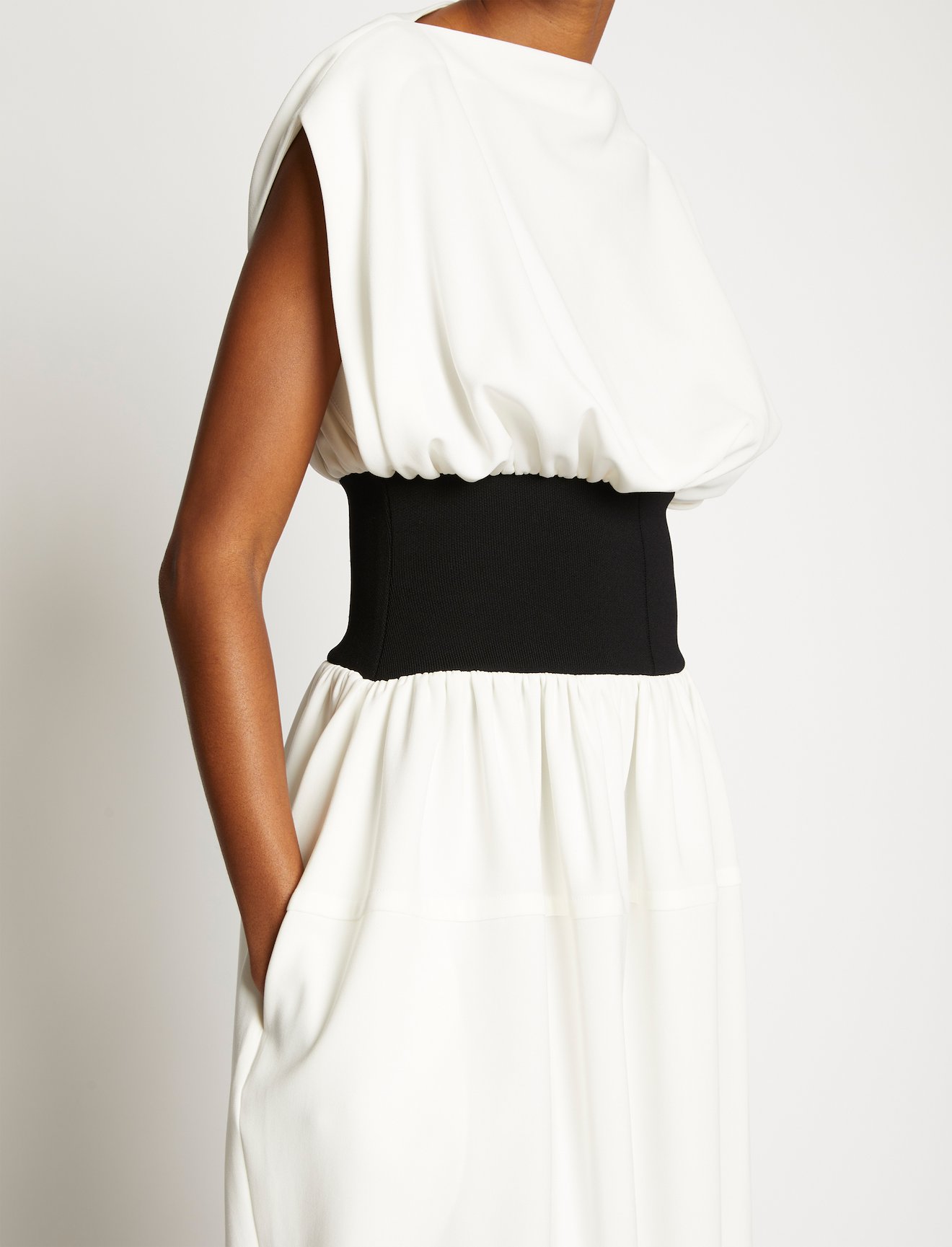 Bi-Stretch Crepe Waisted Dress #4