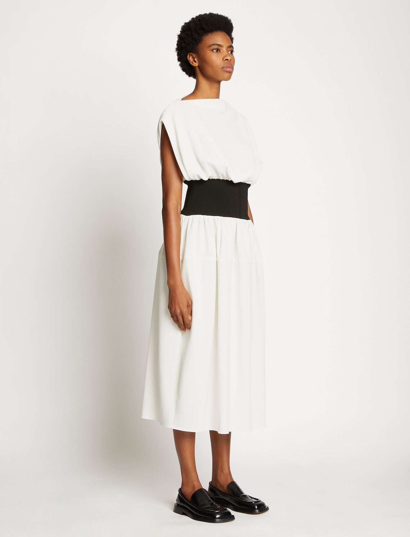 Bi-Stretch Crepe Waisted Dress #1