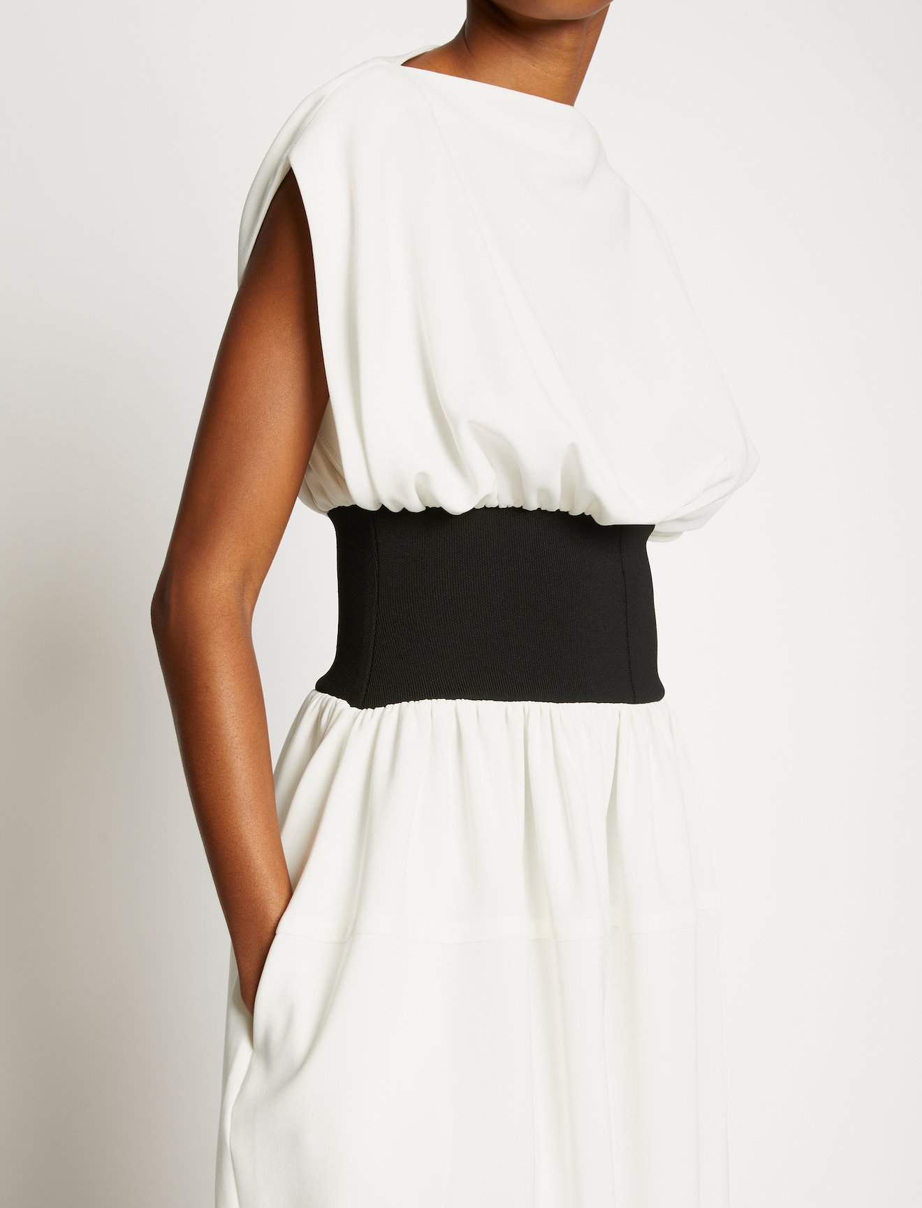 Bi-Stretch Crepe Waisted Dress #5