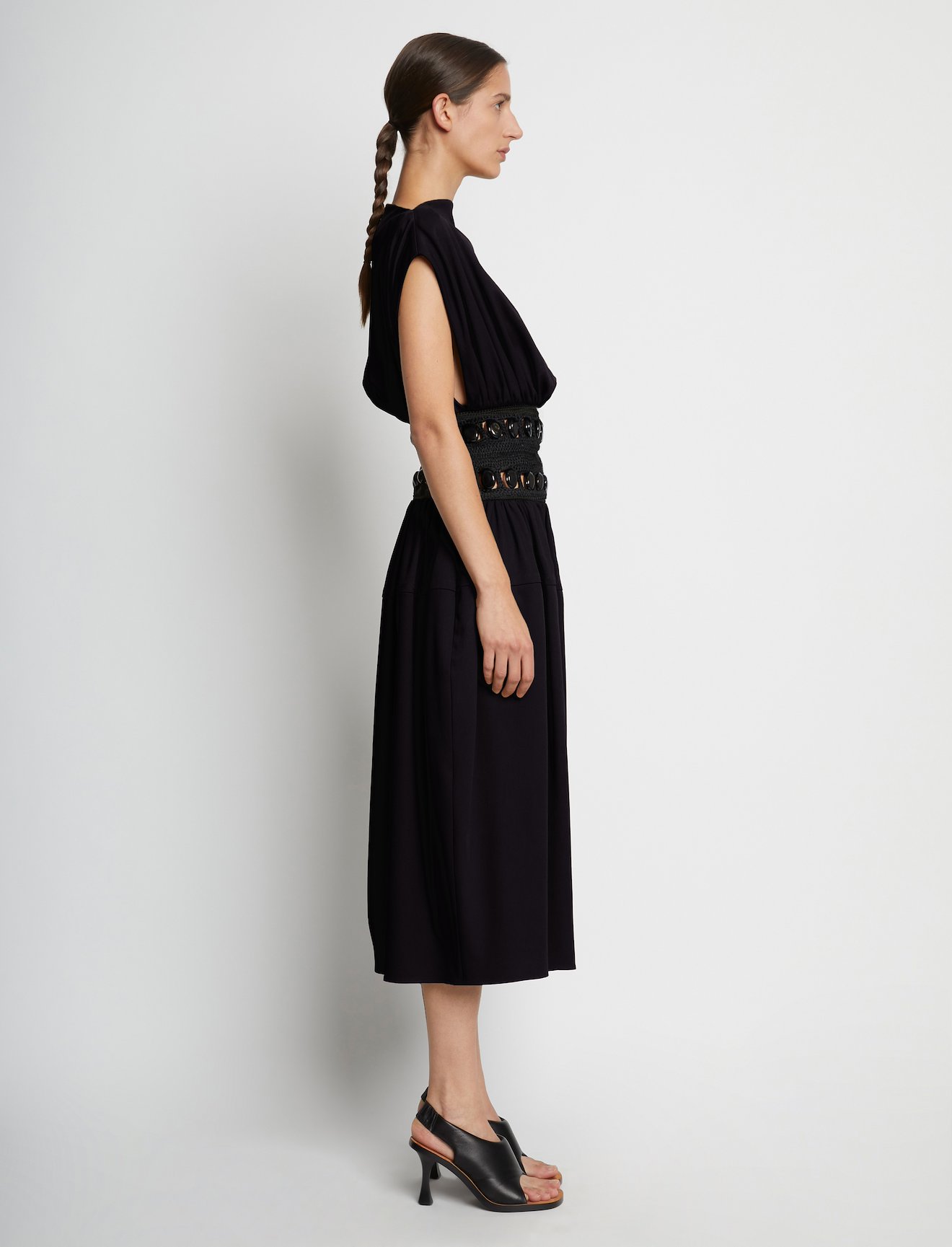 Bi-Stretch Crepe Waisted Dress #1