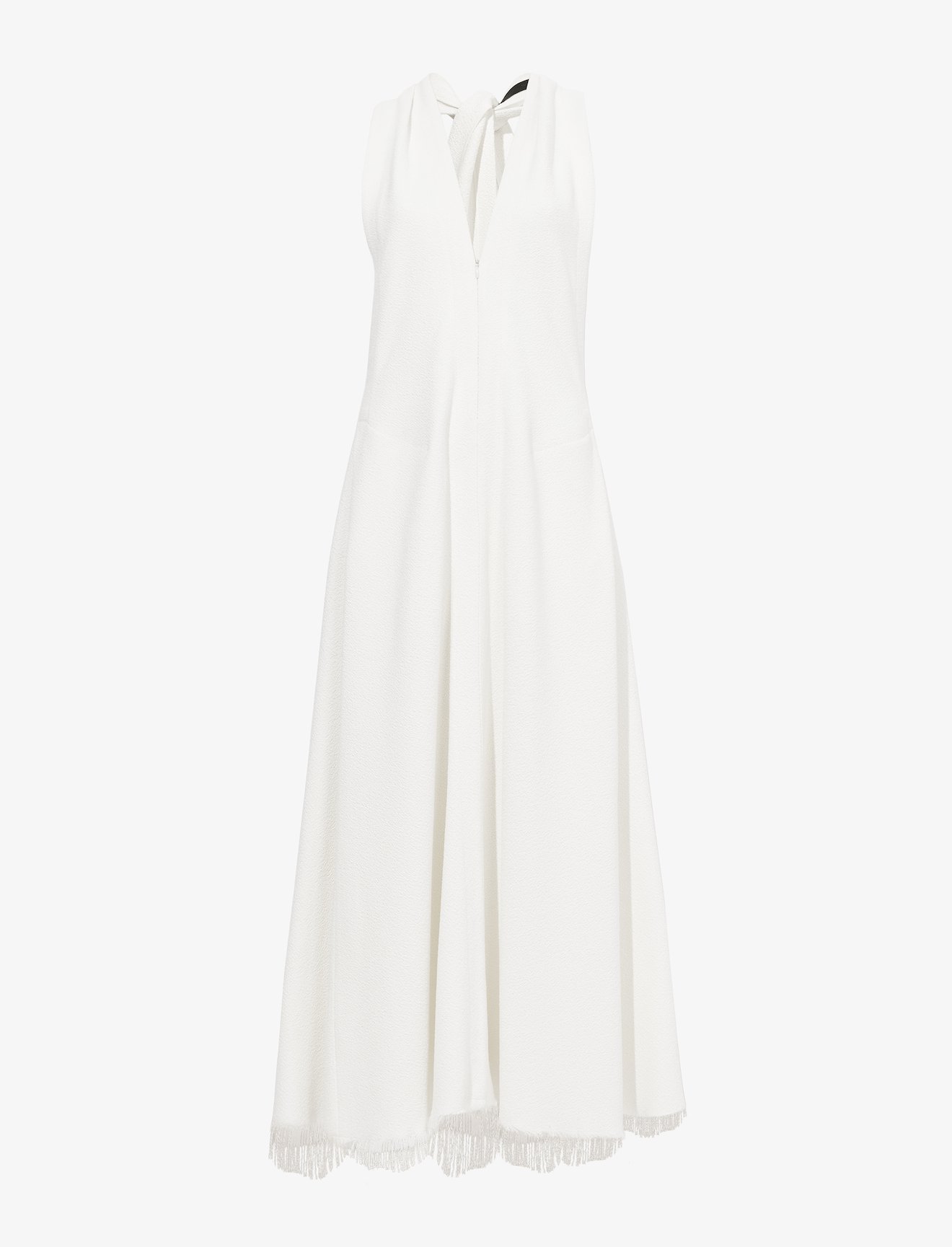 Boucle Crepe V-Neck Dress #4