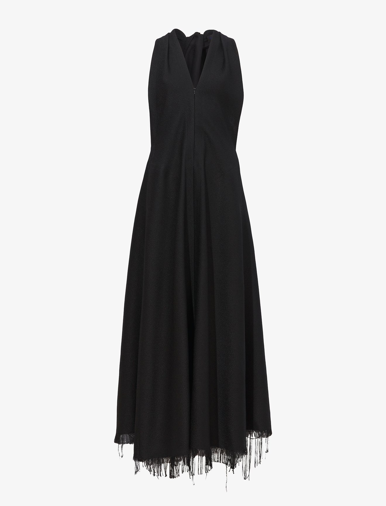 Boucle Crepe V-Neck Dress #4
