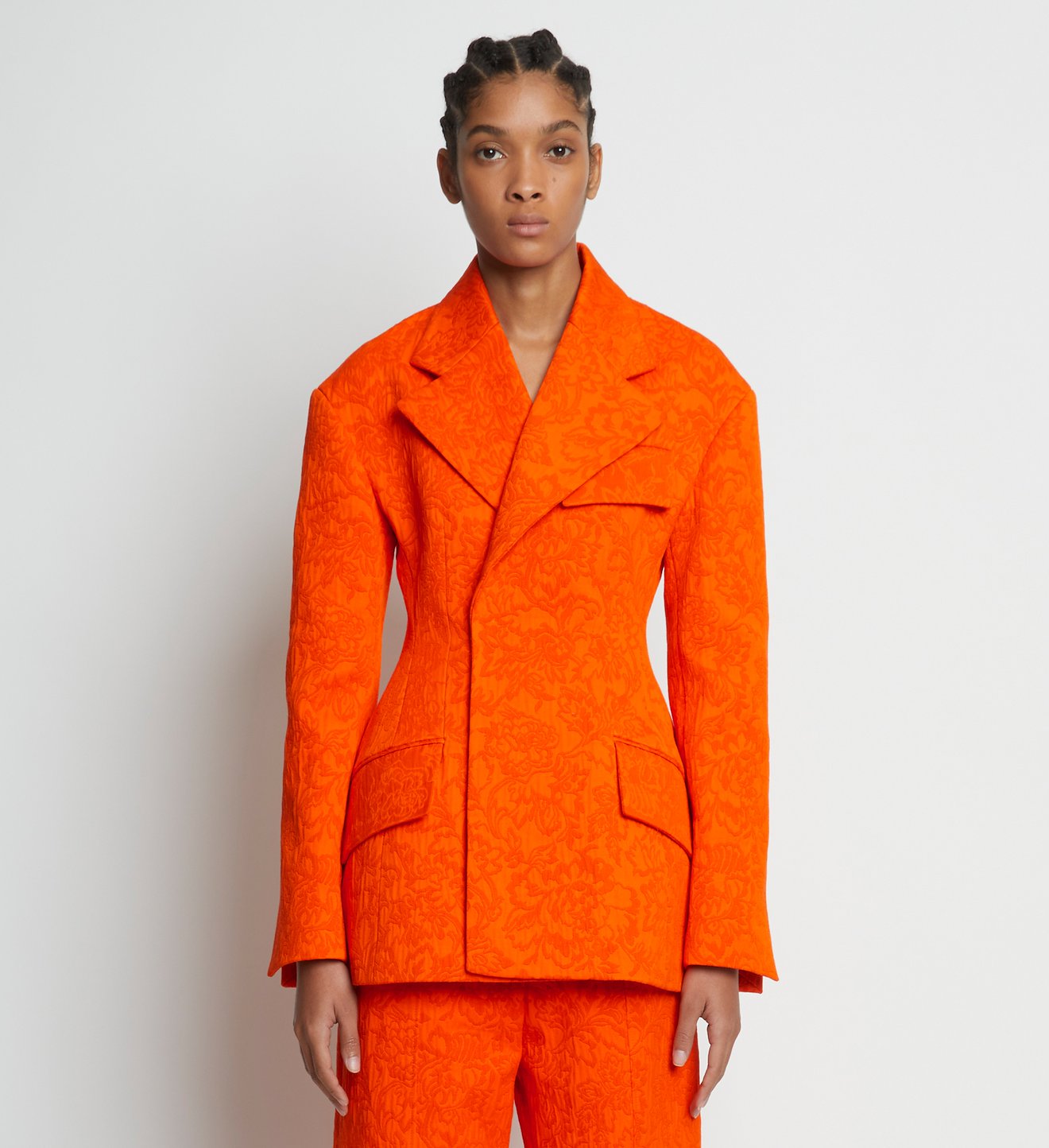 Floral Jacquard Sculpted Blazer