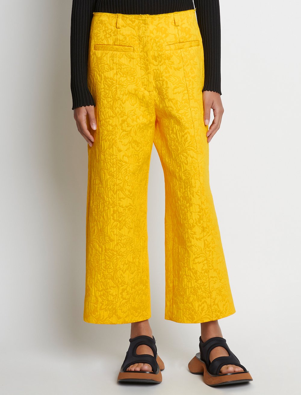 Floral Jacquard Pants