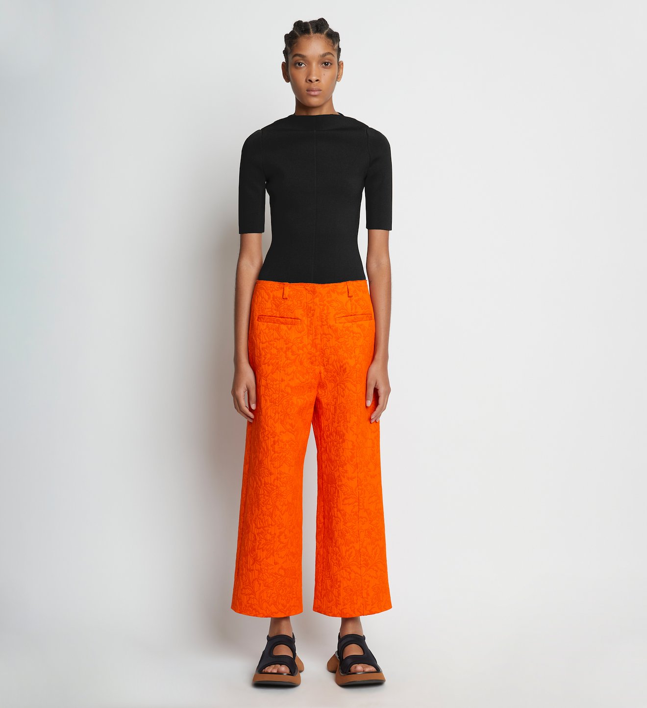 Floral Jacquard Pants