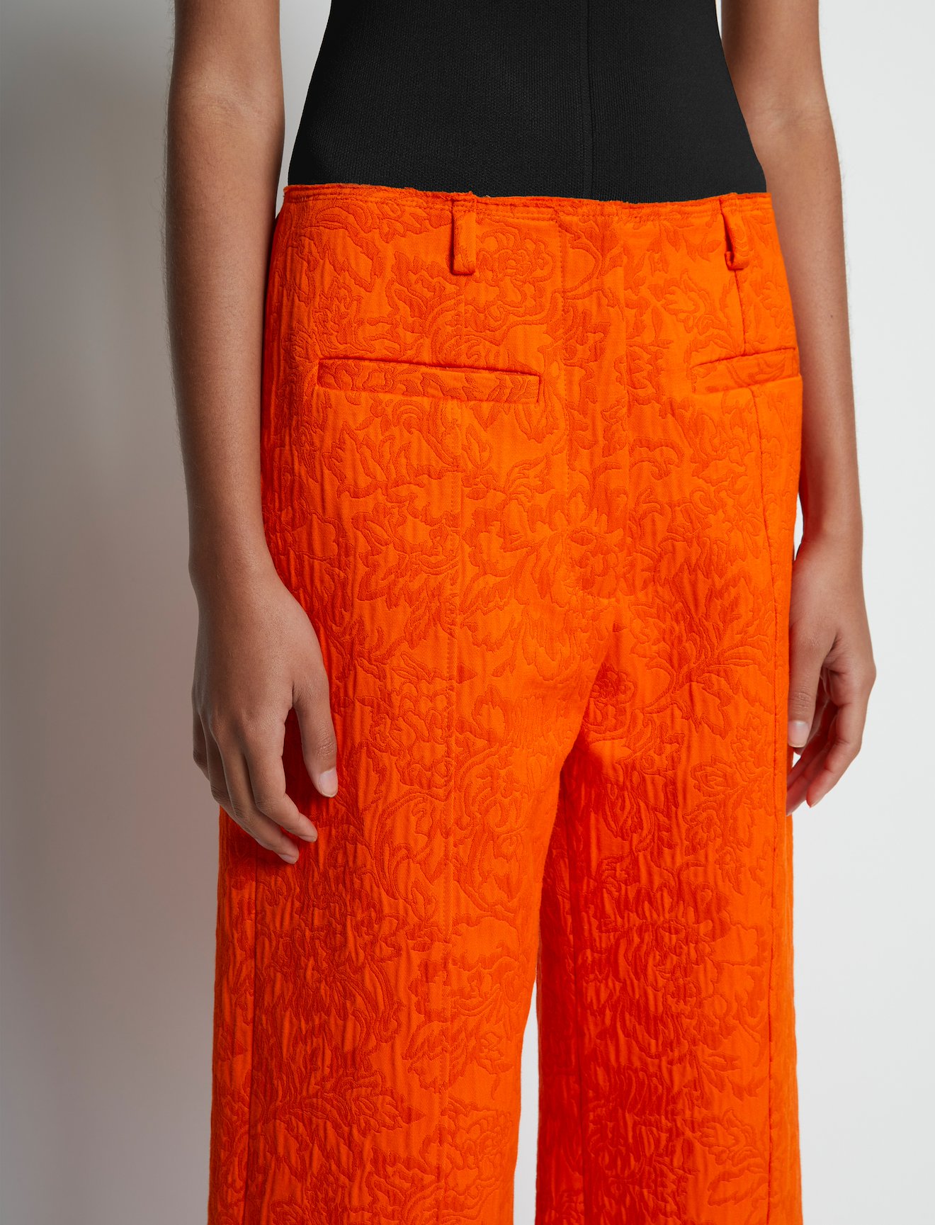 Floral Jacquard Pants #3