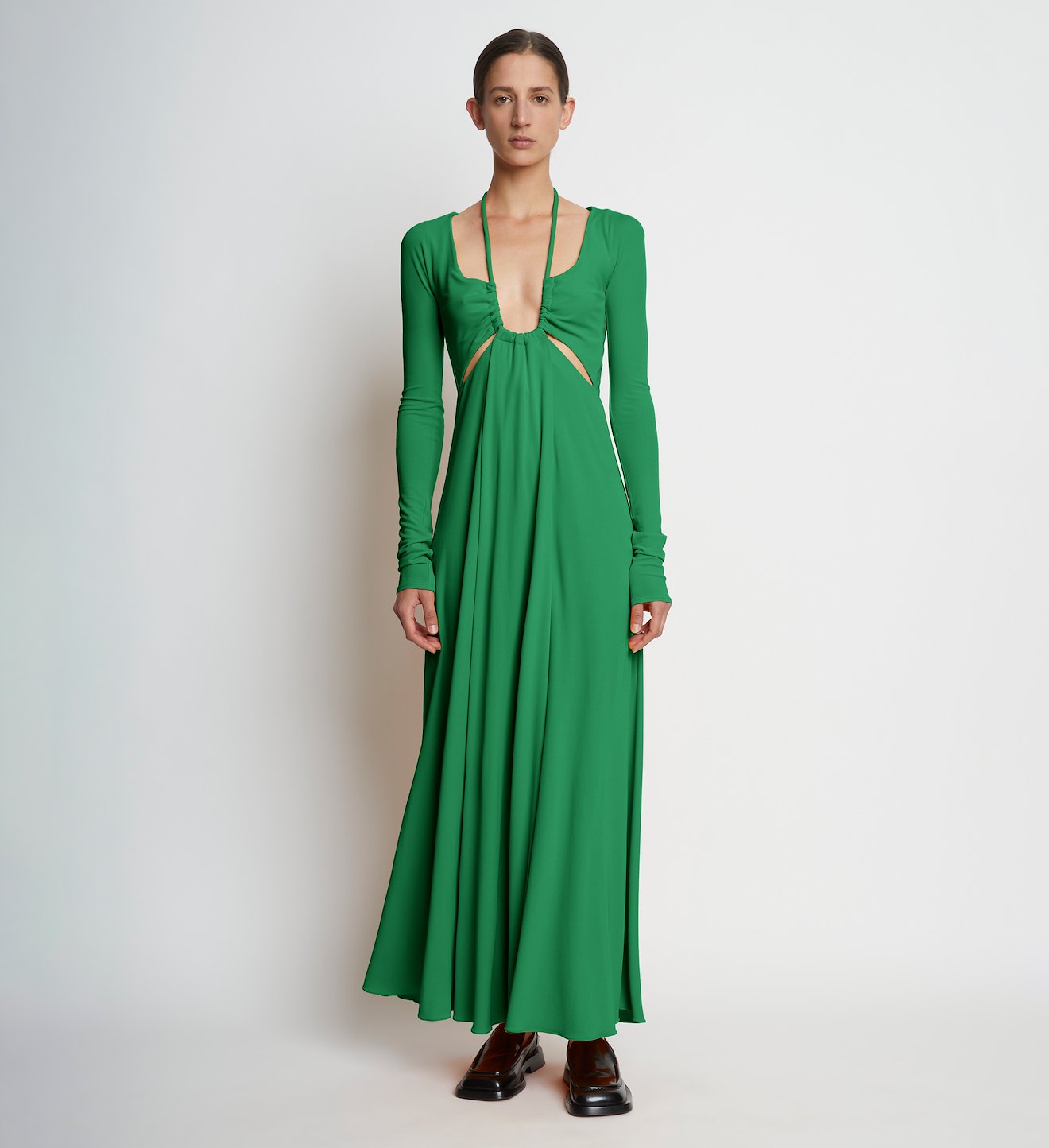 Matte Jersey Long Sleeve Dress