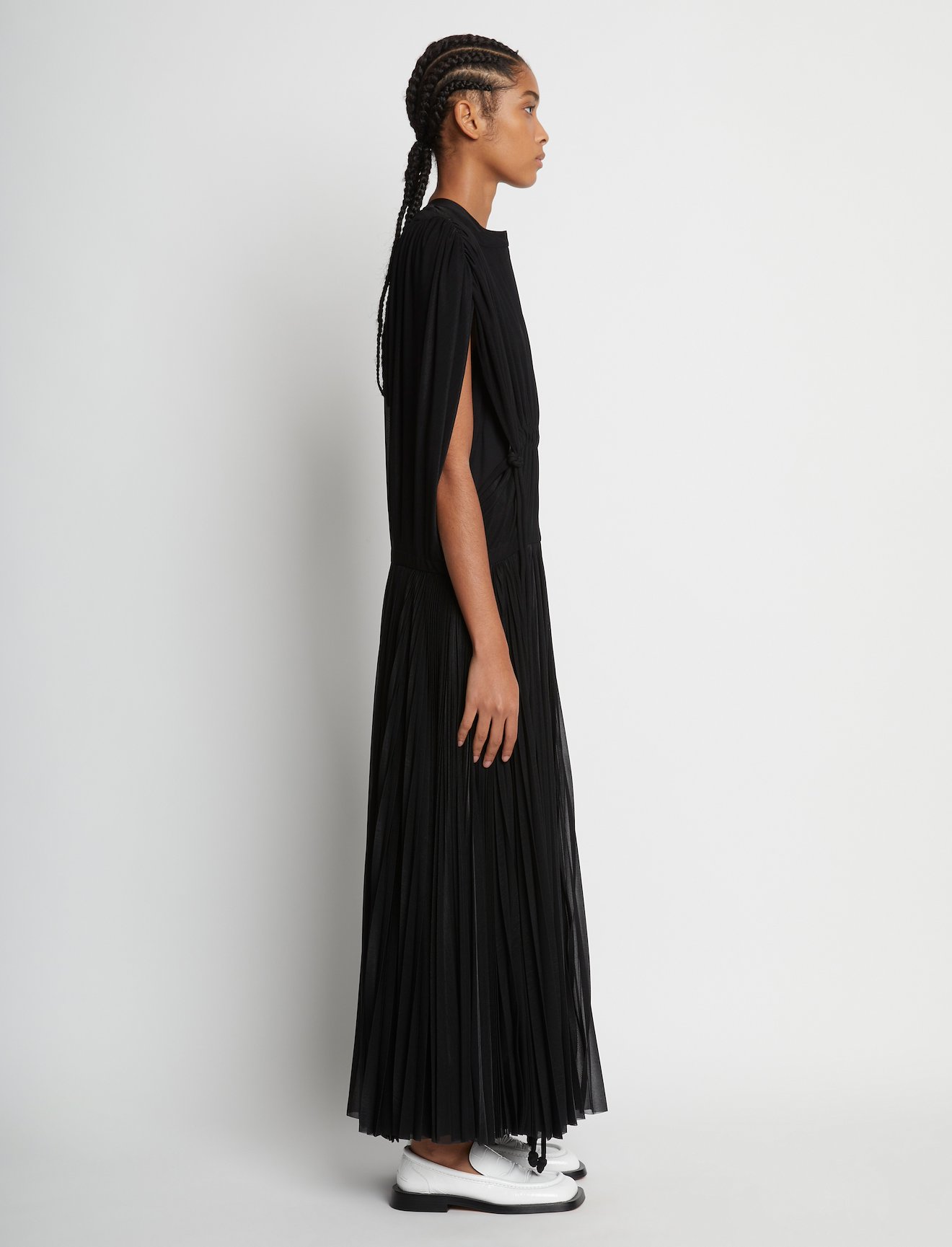 Sheer Jersey Pleated Dress #1