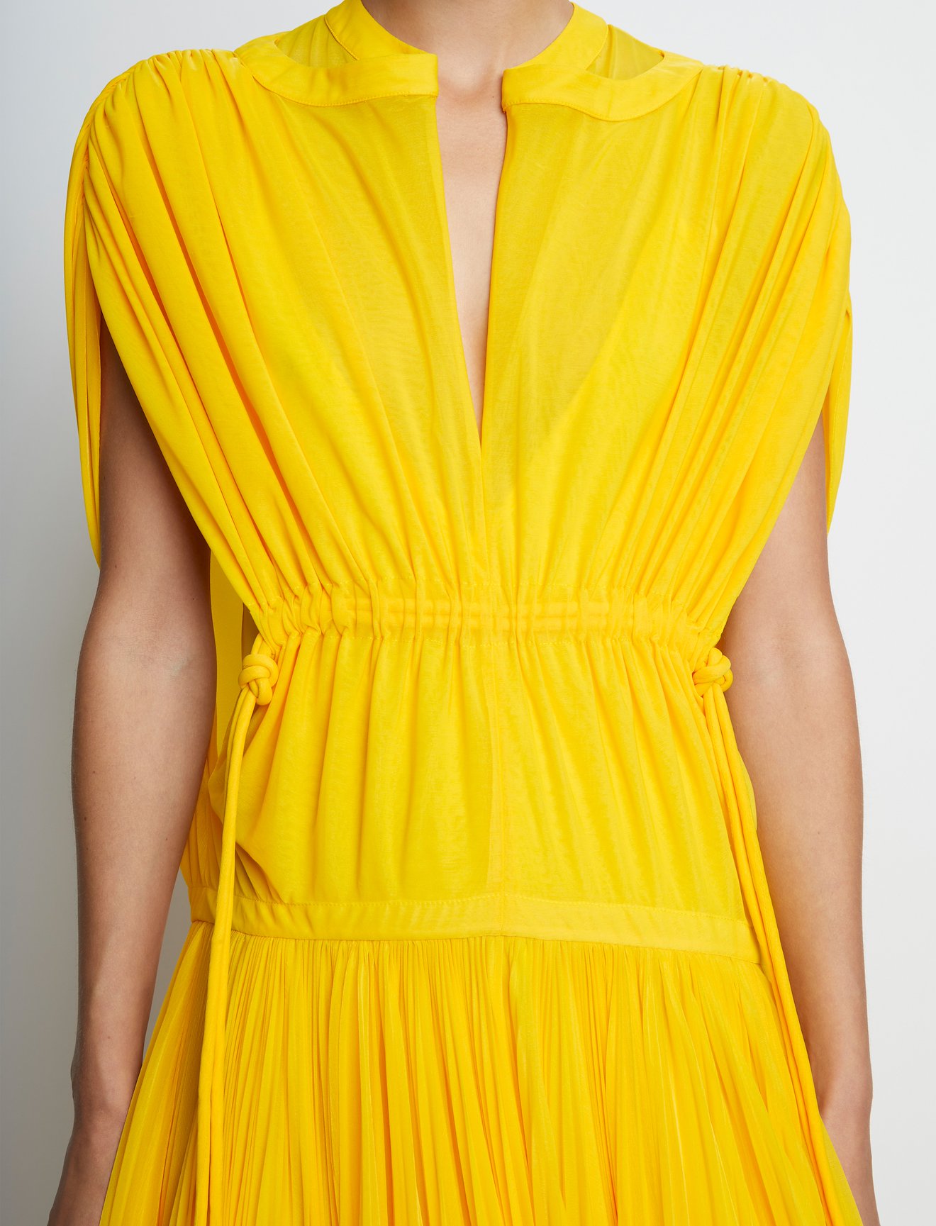 Sheer Jersey Pleated Dress #3