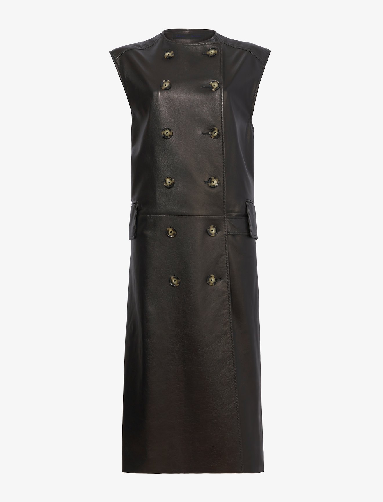 Leather Double Breasted Wrap Dress #4