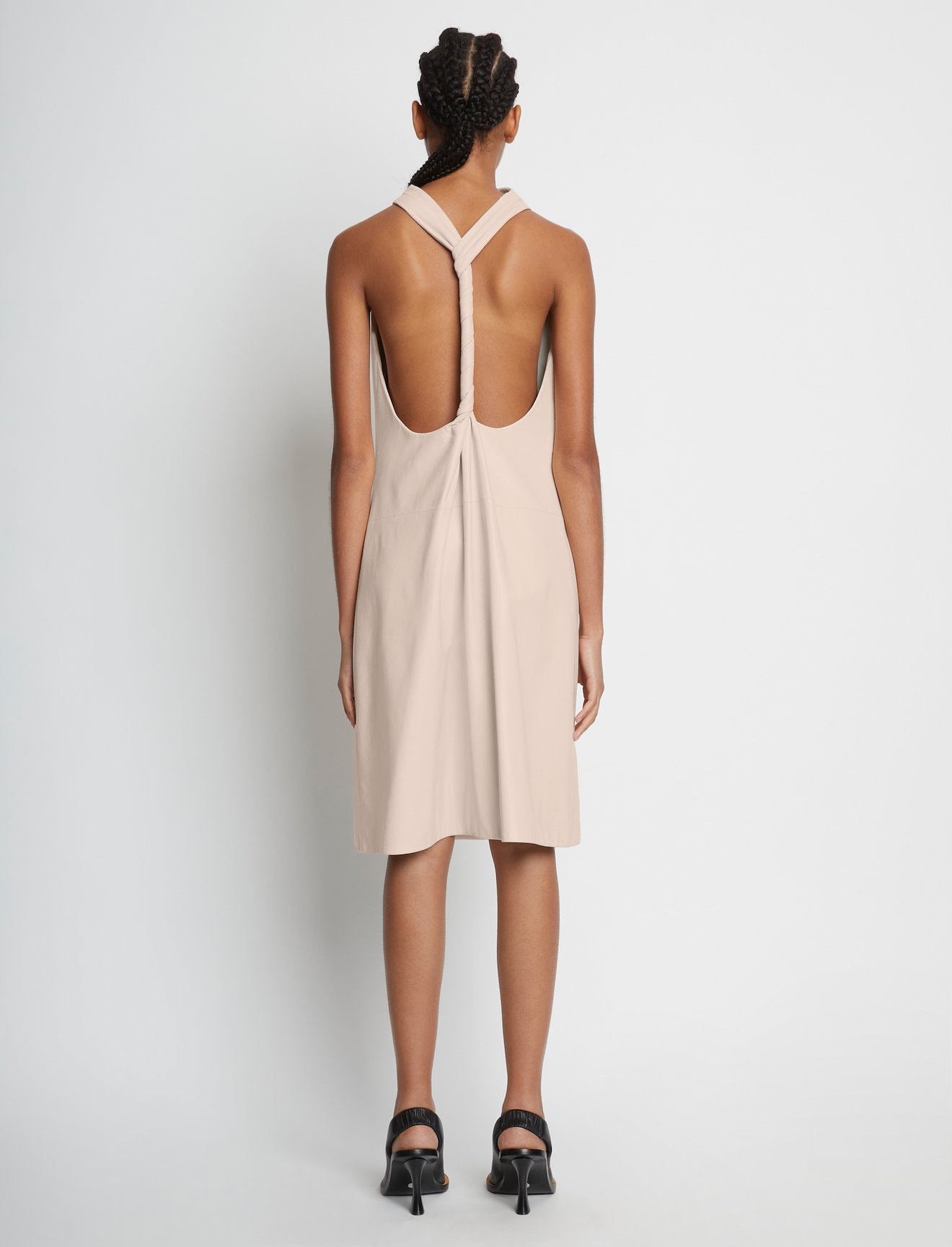 Leather Twist Back Dress #2
