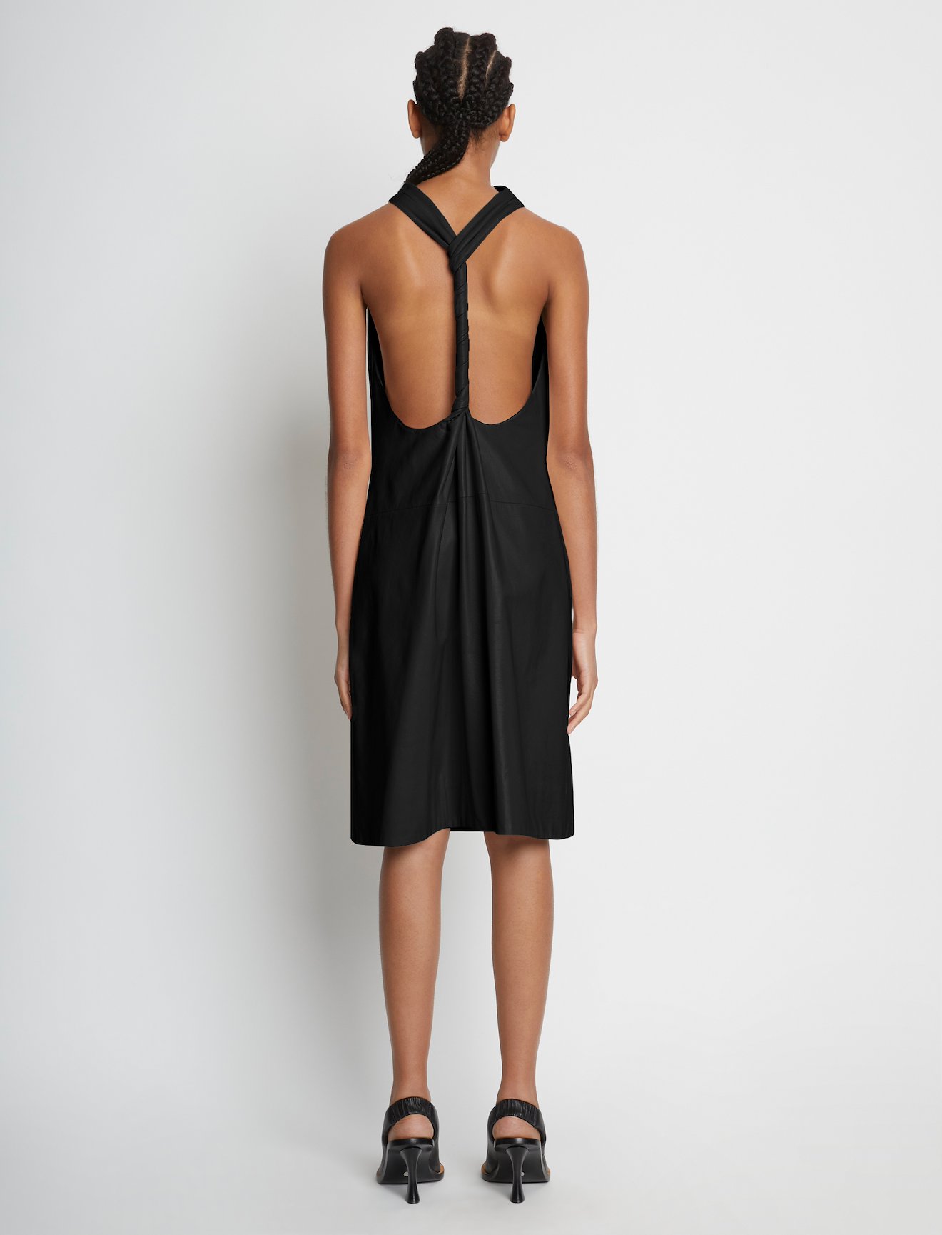 Leather Twist Back Dress #2