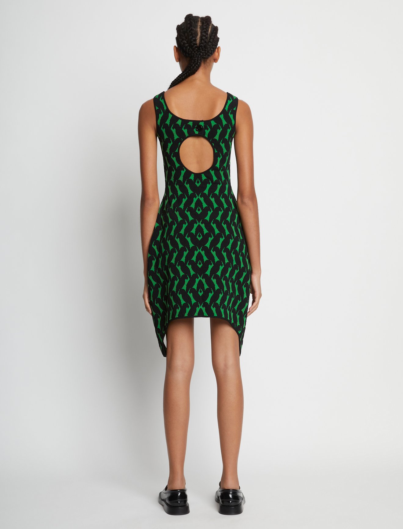 Parrot Jacquard Sculpted Tank Dress #2