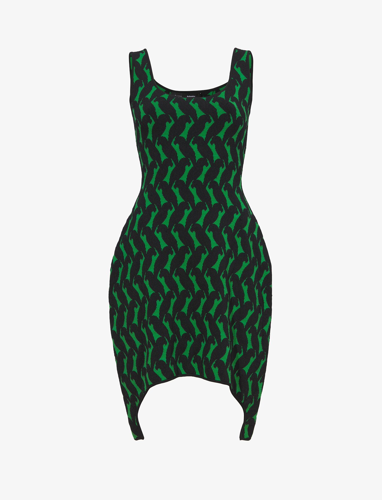 Parrot Jacquard Sculpted Tank Dress #4